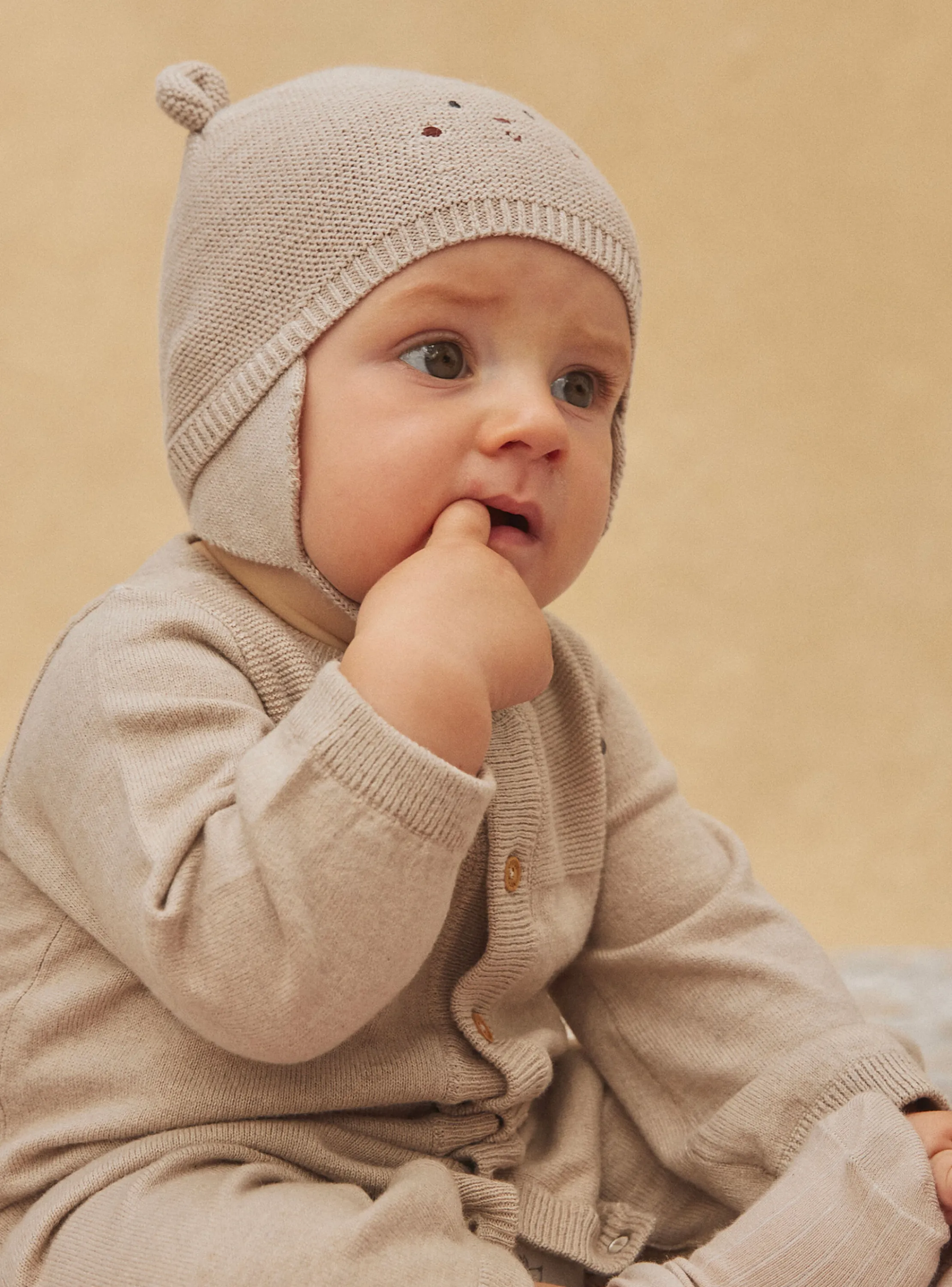 Outlet Sergent Major Knitted walnut bonnet