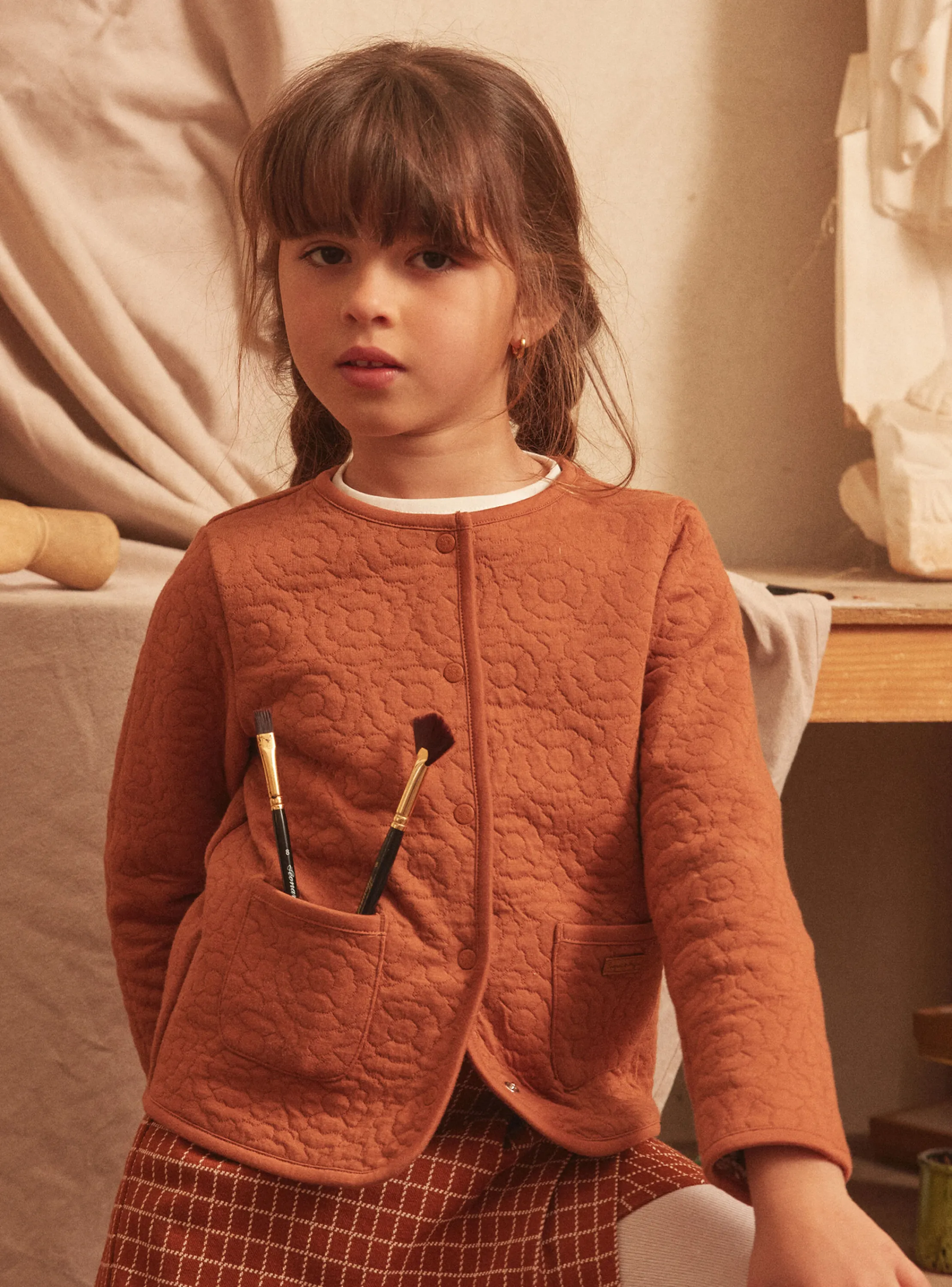 Cheap Sergent Major Light brown CARDIGAN