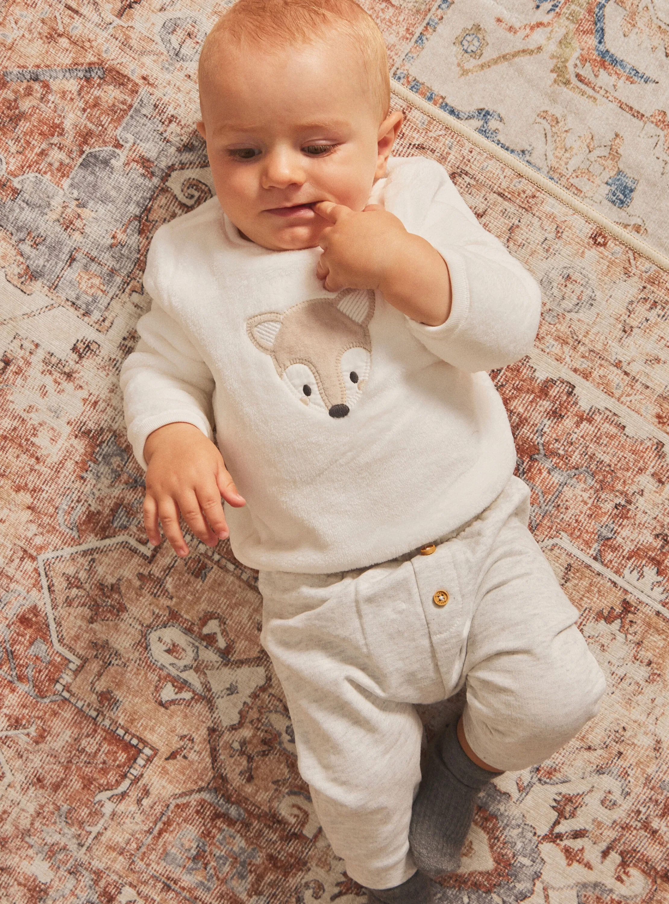 Cheap Sergent Major Light gray top, pajama bottoms and socks
