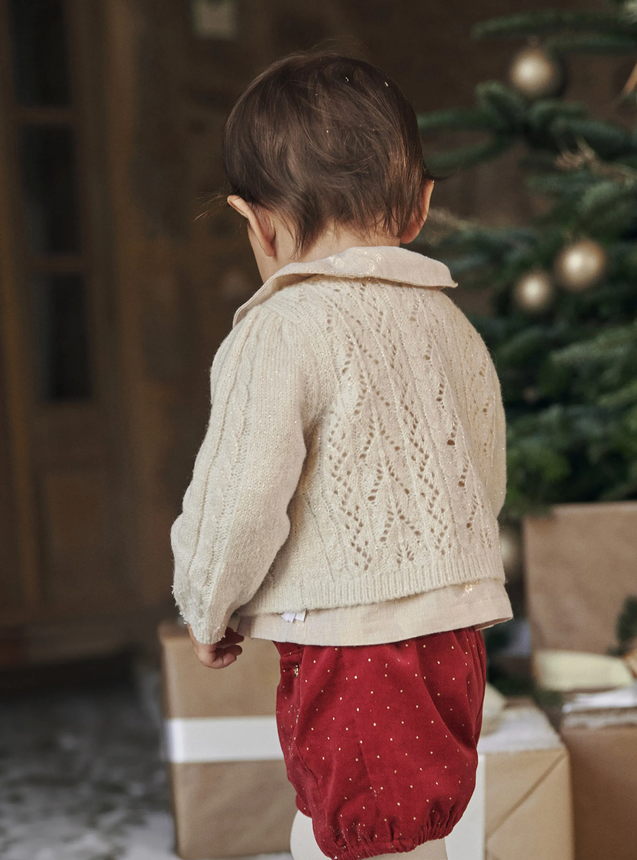 Hot Sergent Major long sleeved ecru cardigan