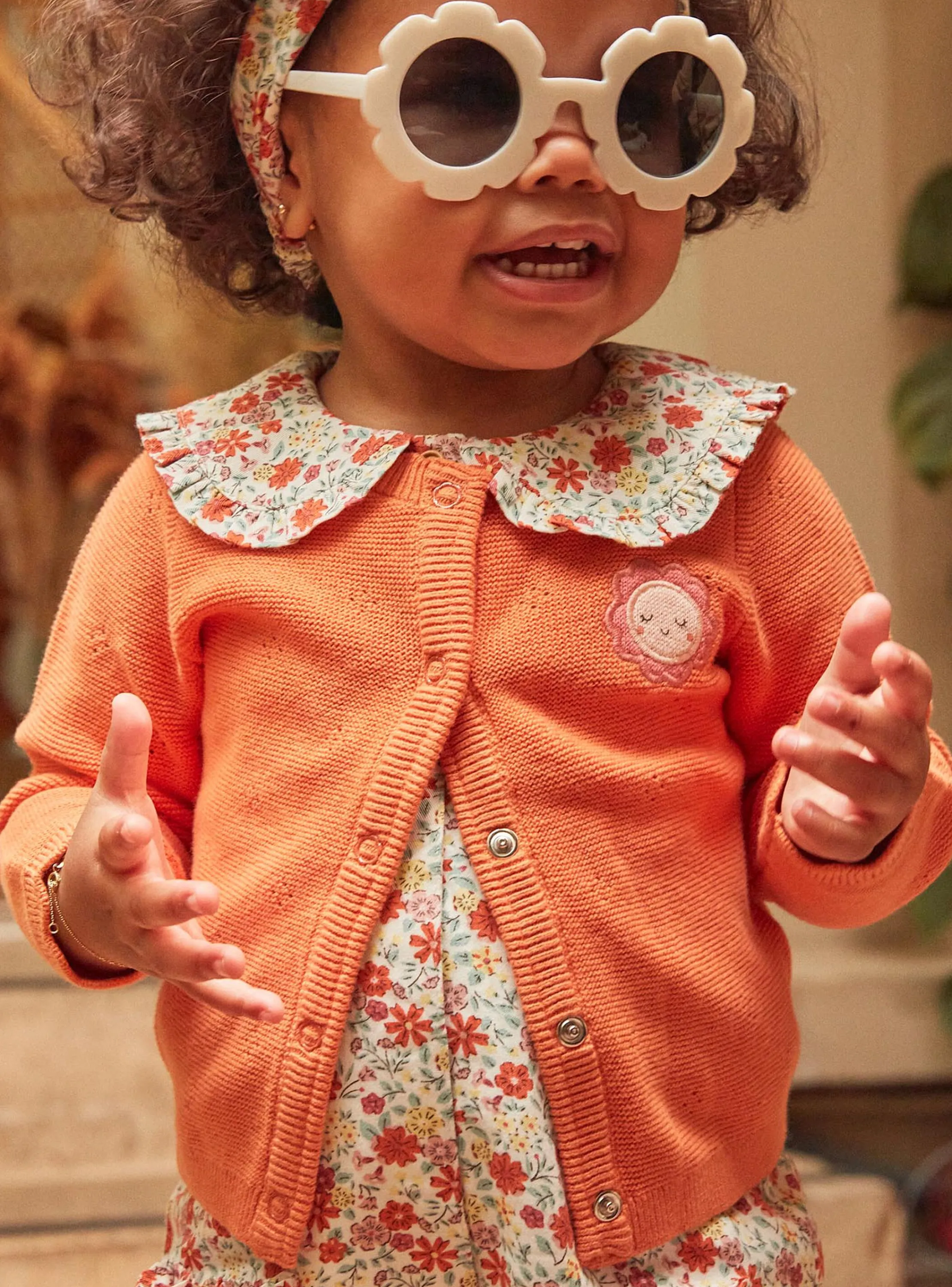 Shop Sergent Major Long-sleeved orange cardigan