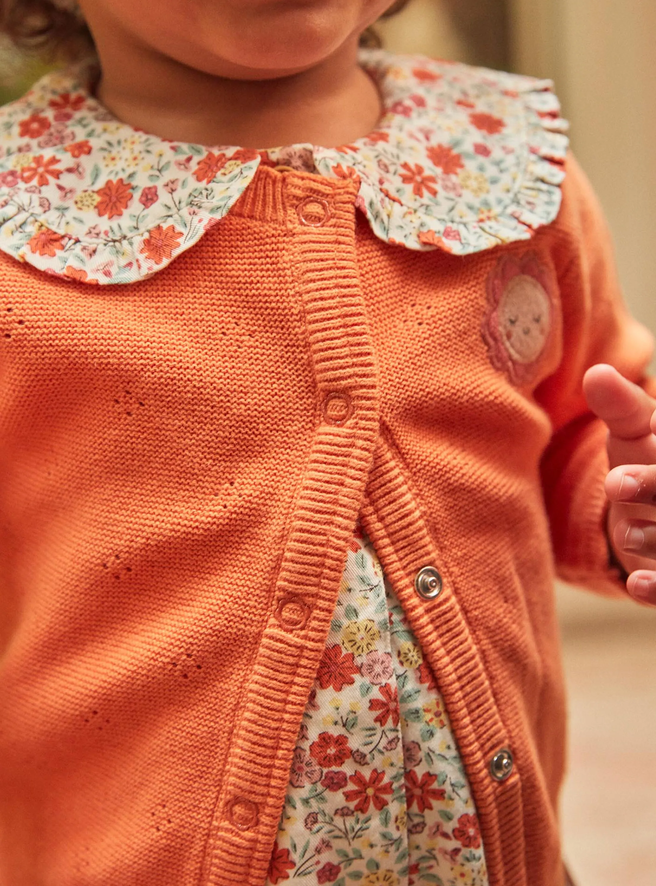 Shop Sergent Major Long-sleeved orange cardigan