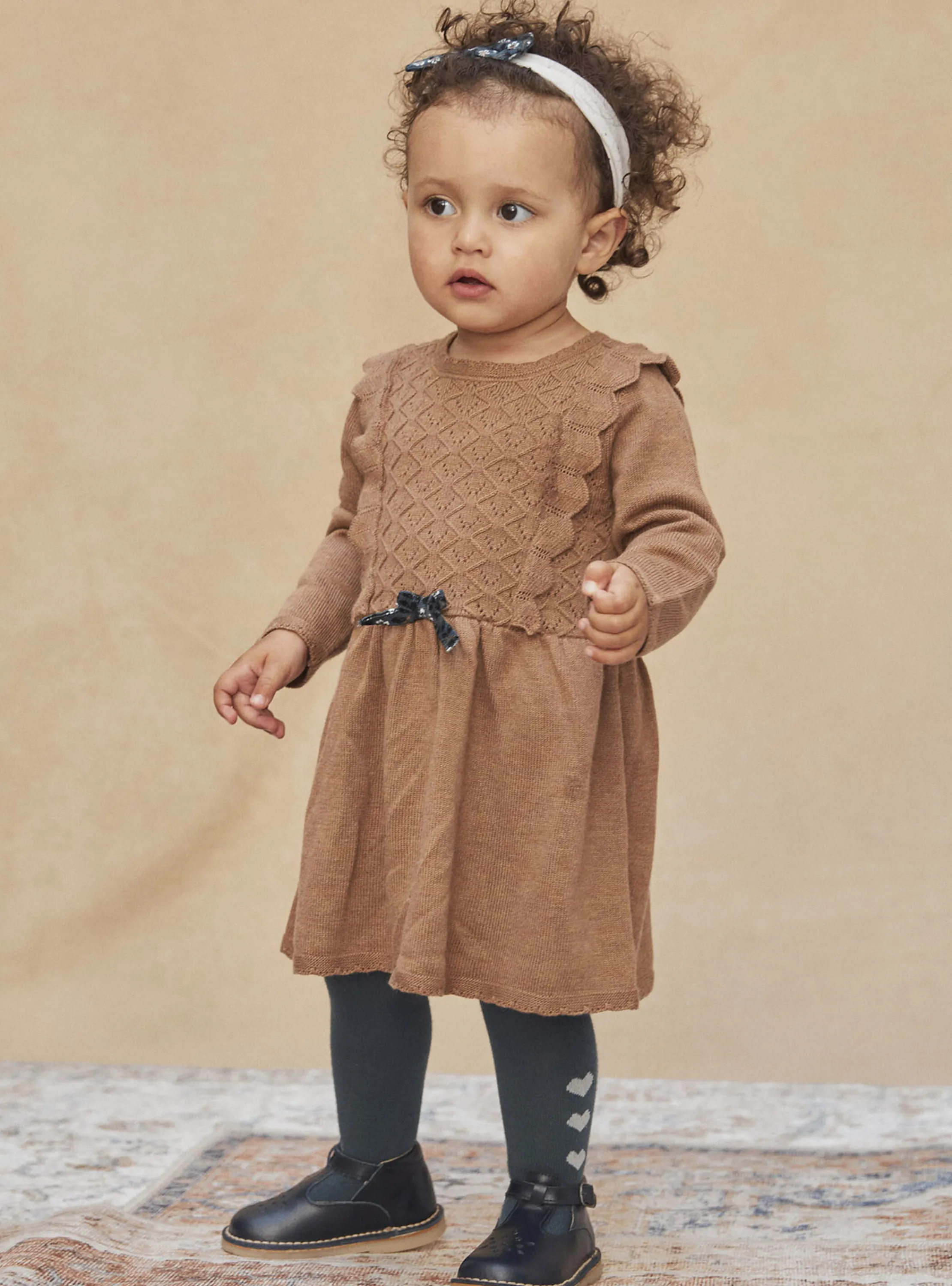 Cheap Sergent Major Mottled brown dress in fancy knit