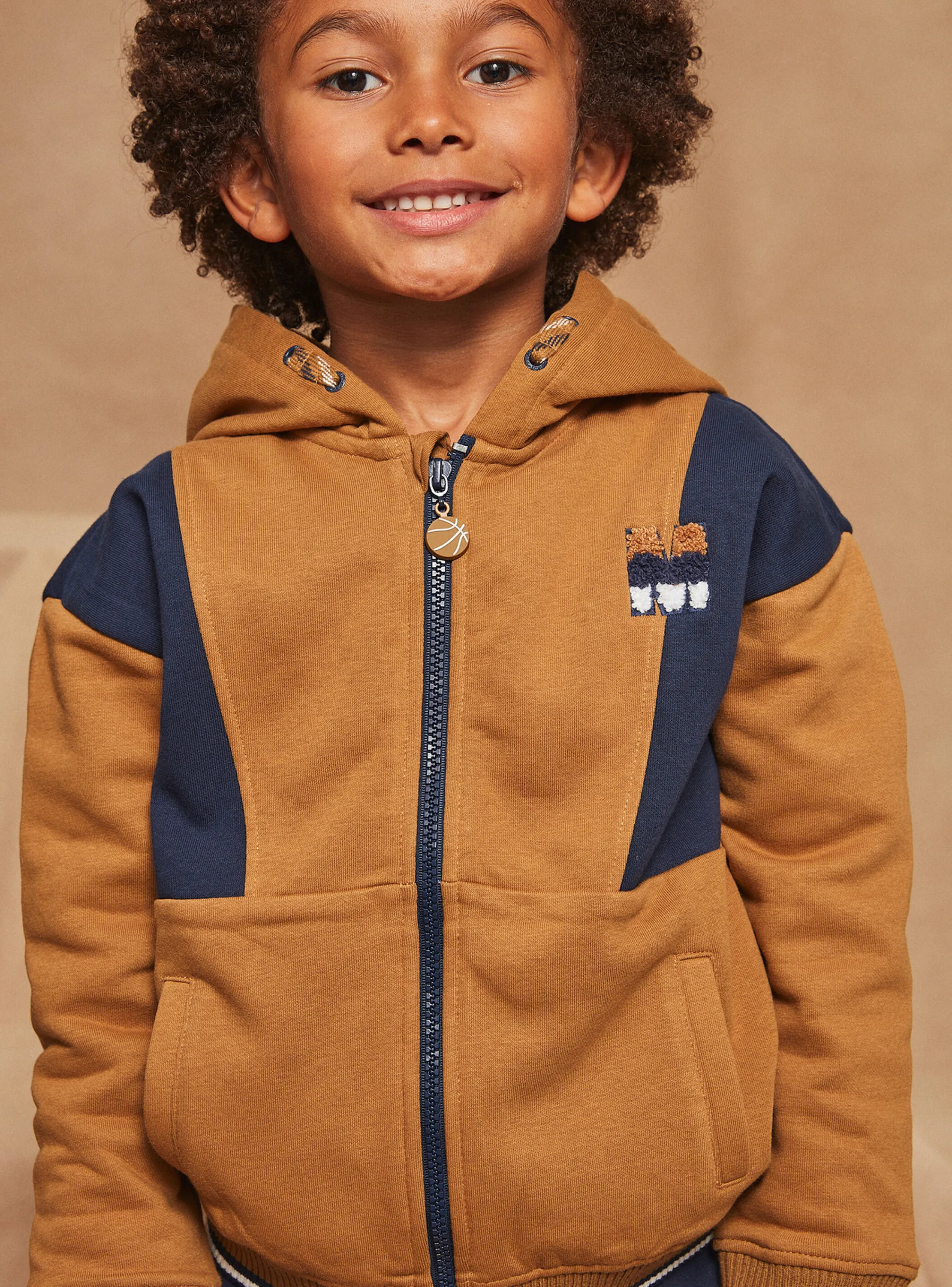 Sale Sergent Major Navy and brown hoodie