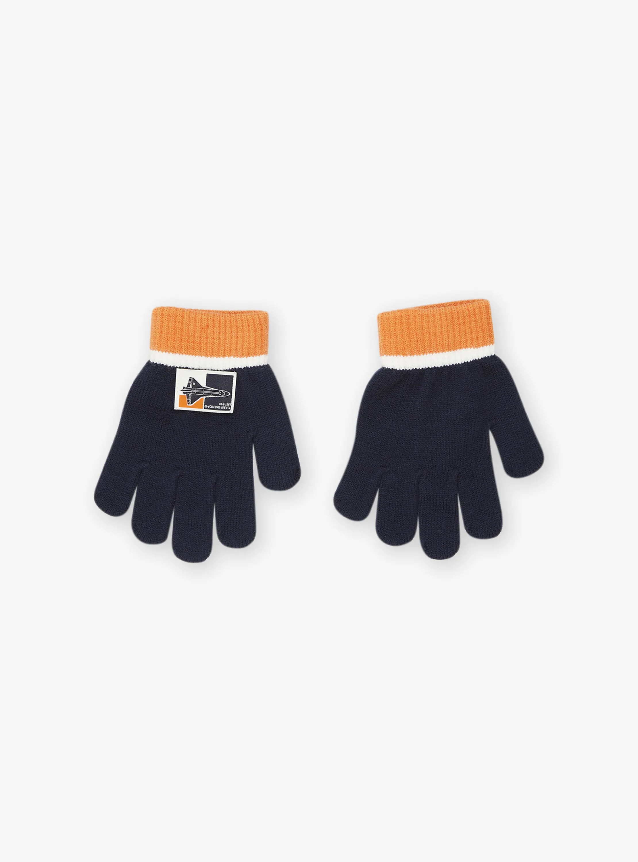 Best Sergent Major Navy blue and orange knitted gloves