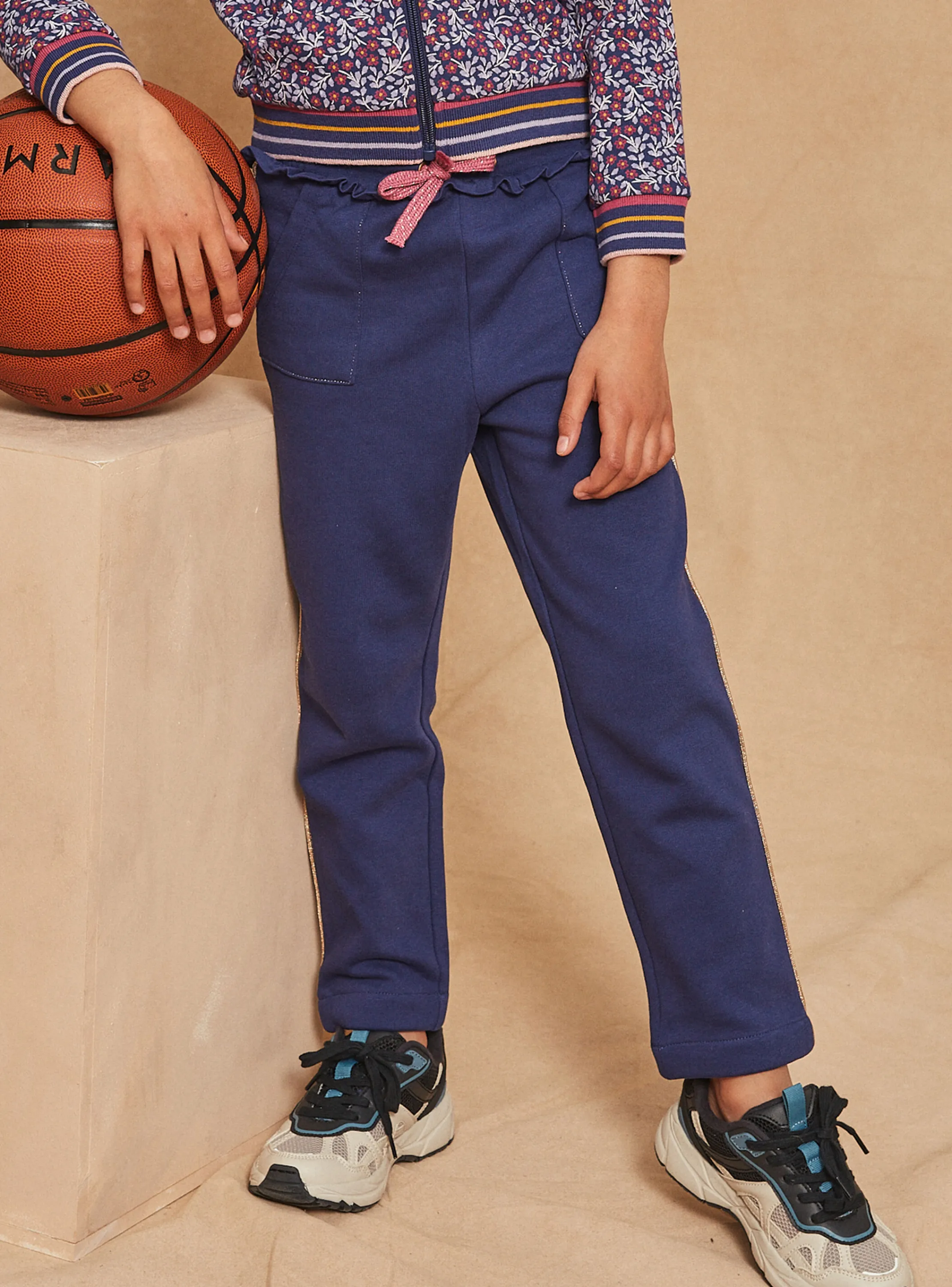 New Sergent Major Navy blue and pink jogging suit
