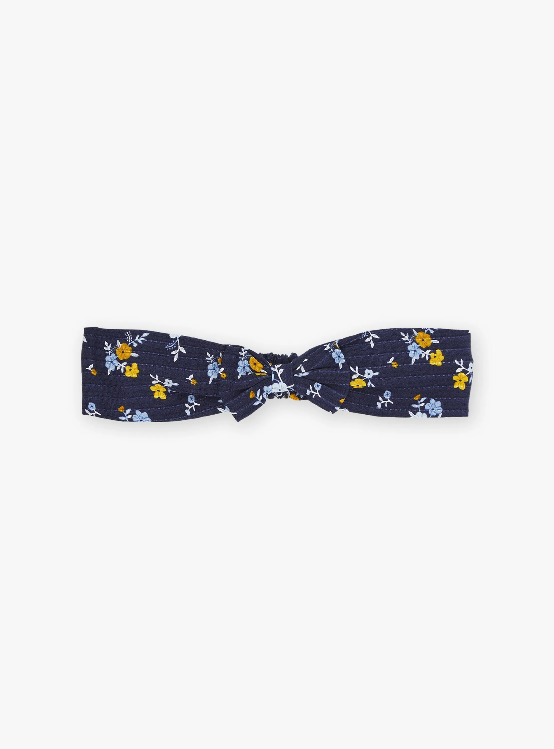 Sale Sergent Major Navy blue bow headband with floral print