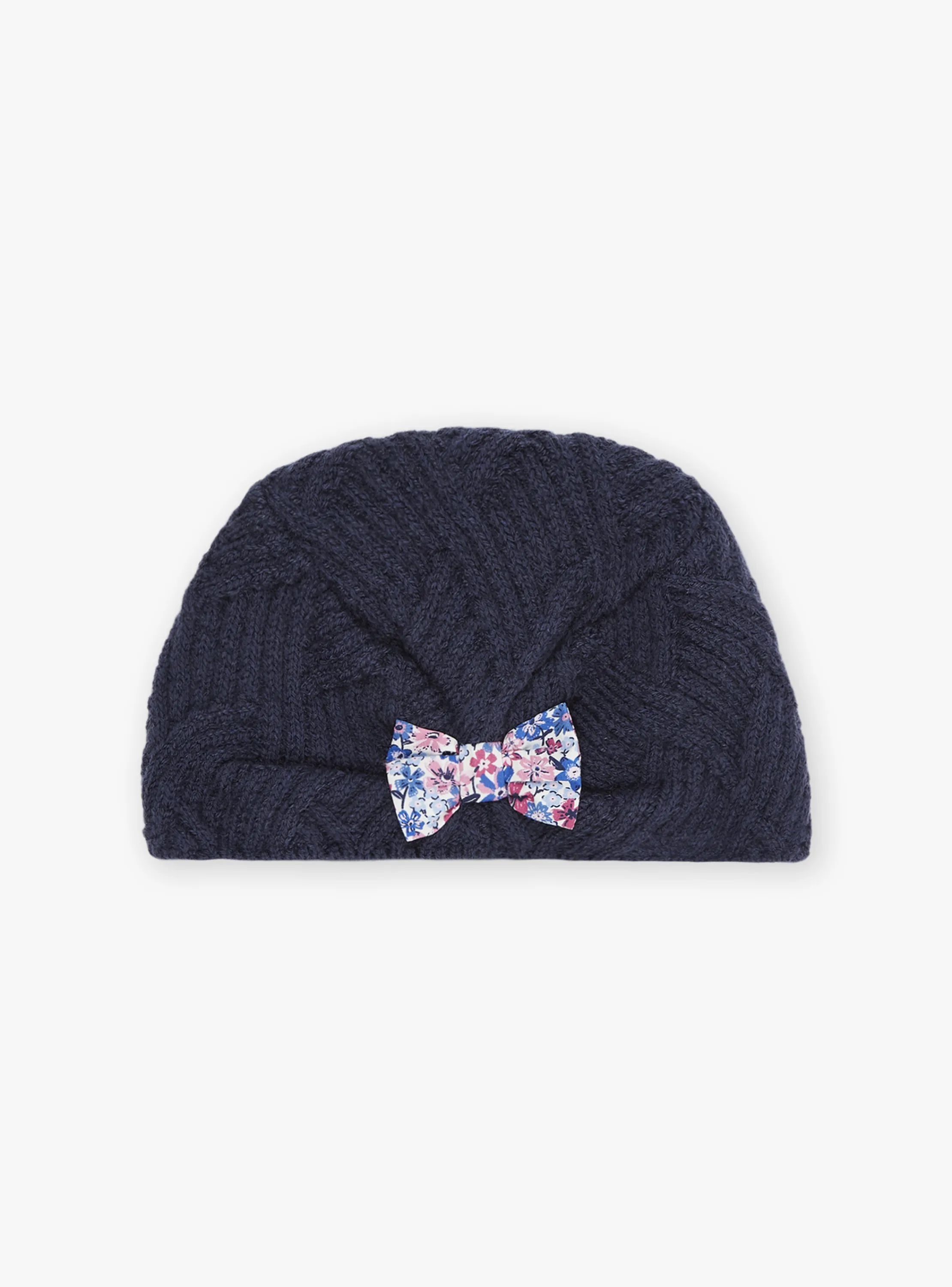 Hot Sergent Major Navy blue cable knit hat