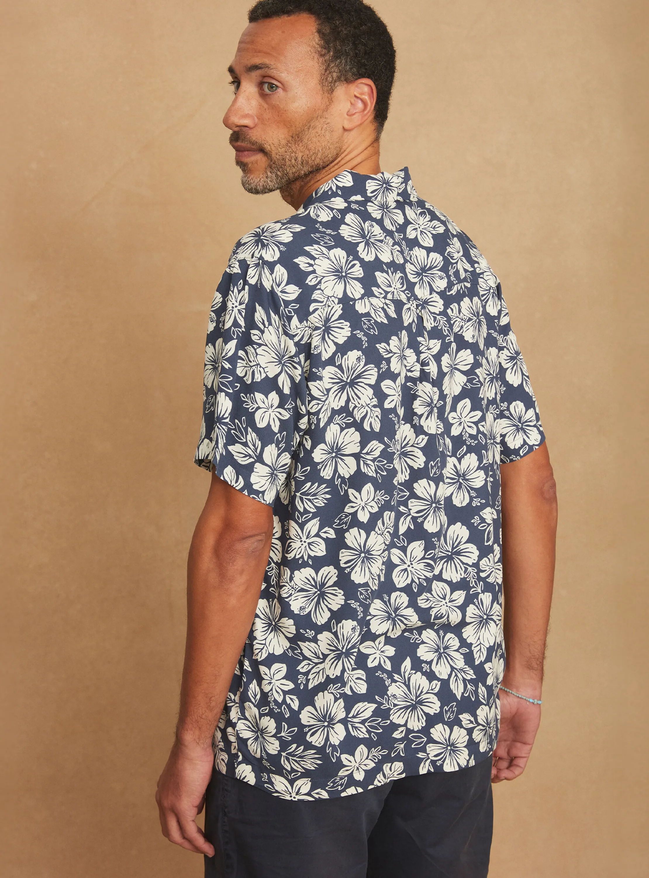 Flash Sale Sergent Major Navy blue floral-print shirt
