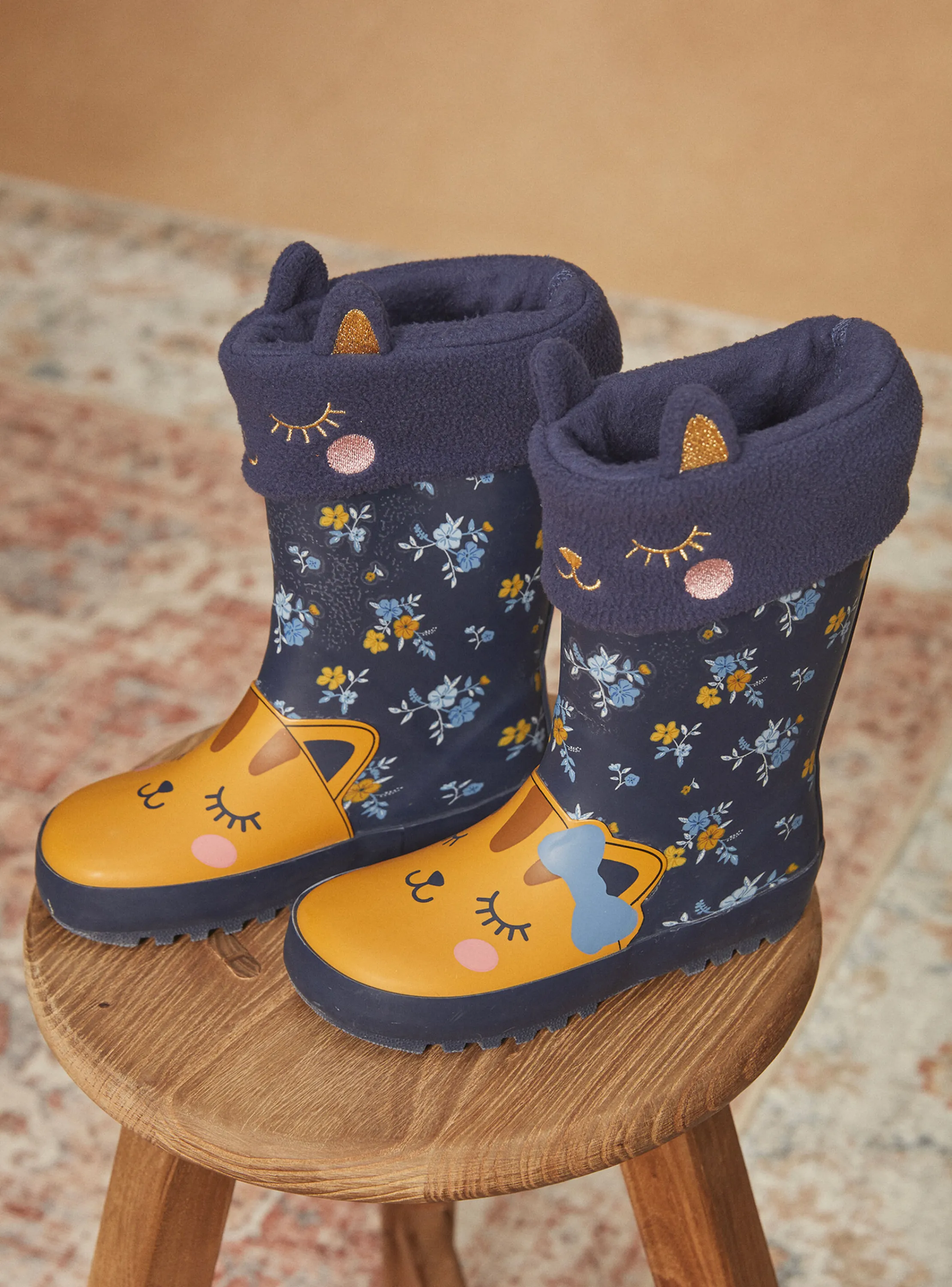Cheap Sergent Major Navy blue rain socks and boots