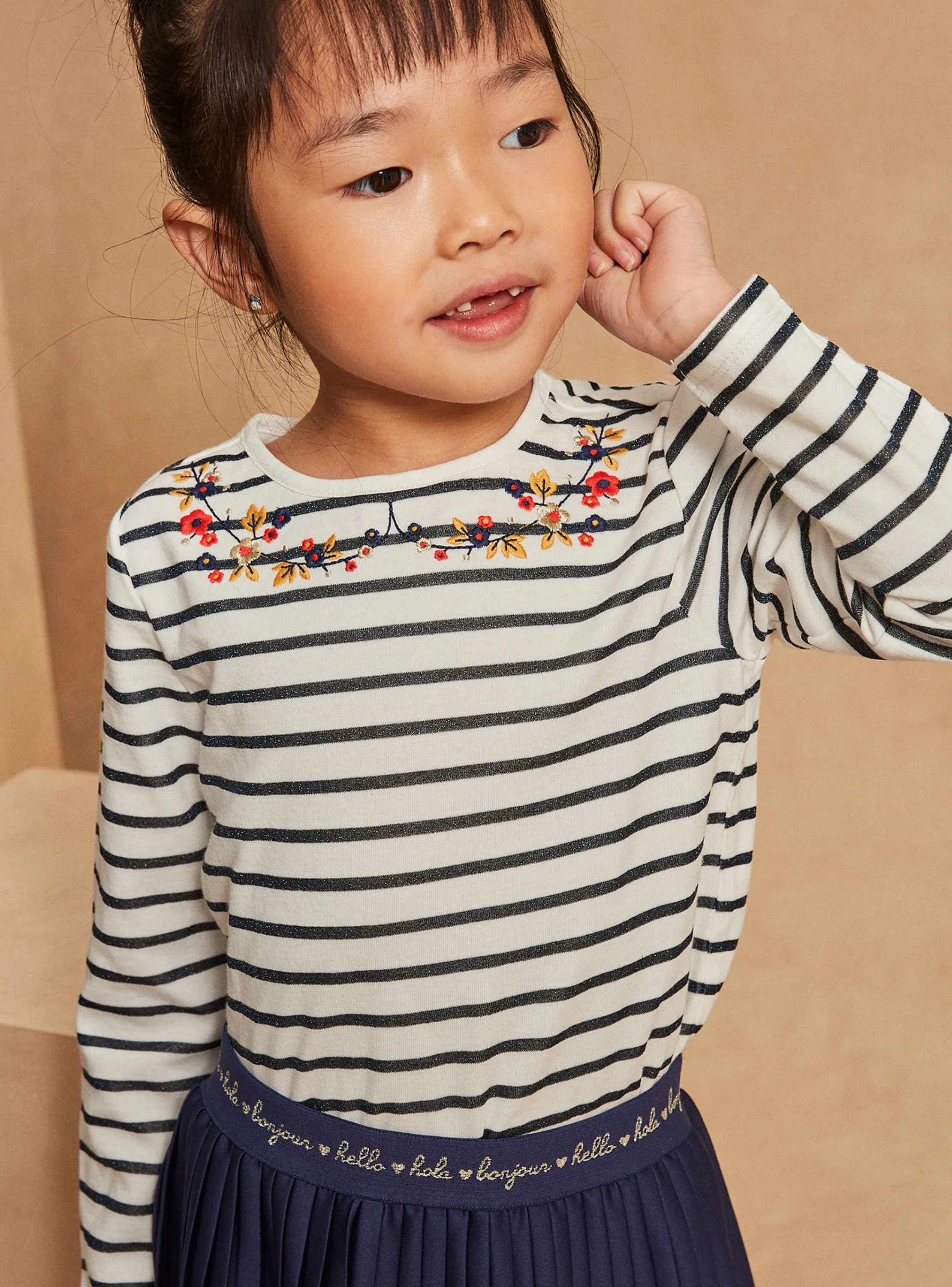 Cheap Sergent Major Navy blue striped T-shirt