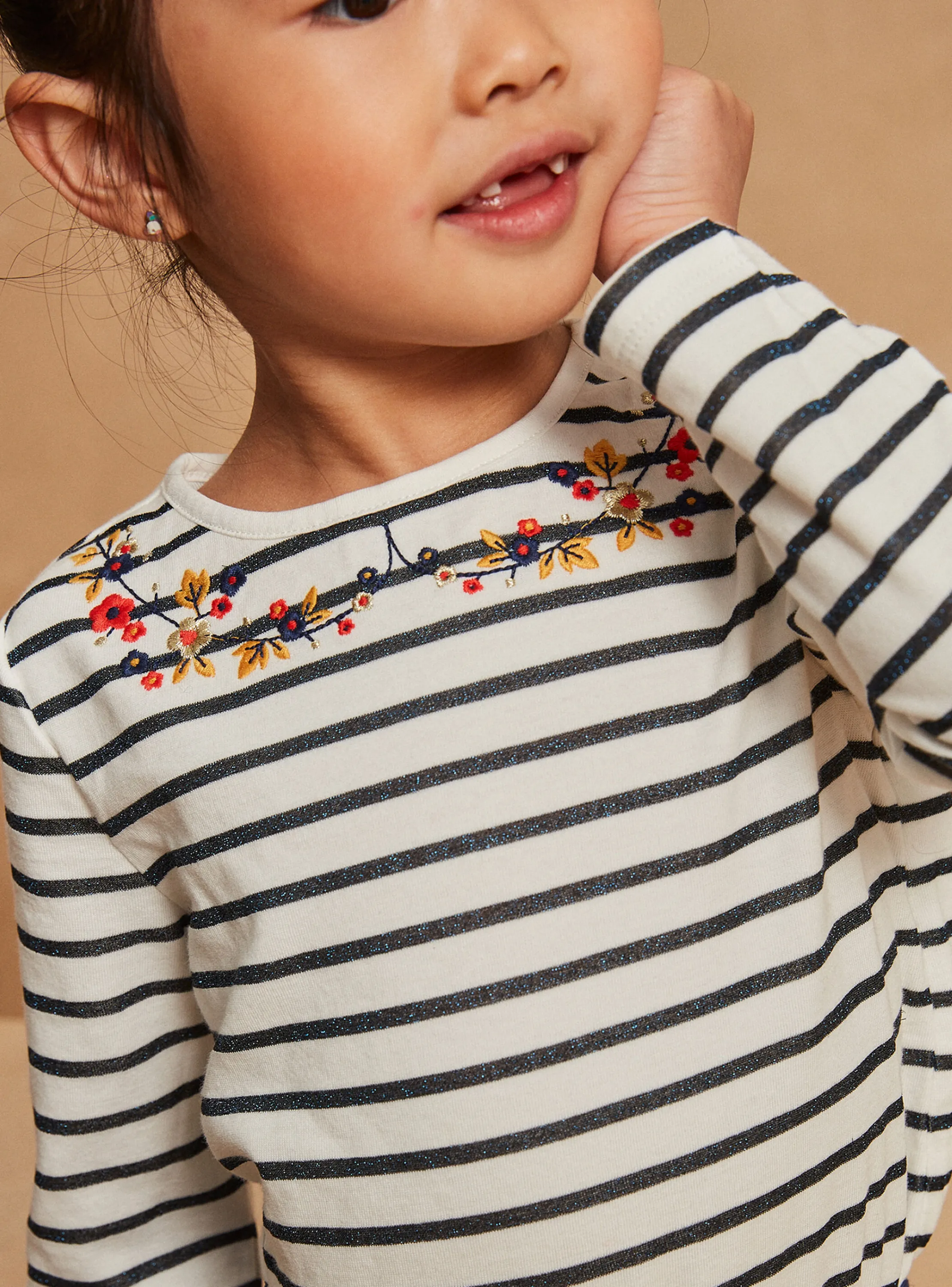 Cheap Sergent Major Navy blue striped T-shirt