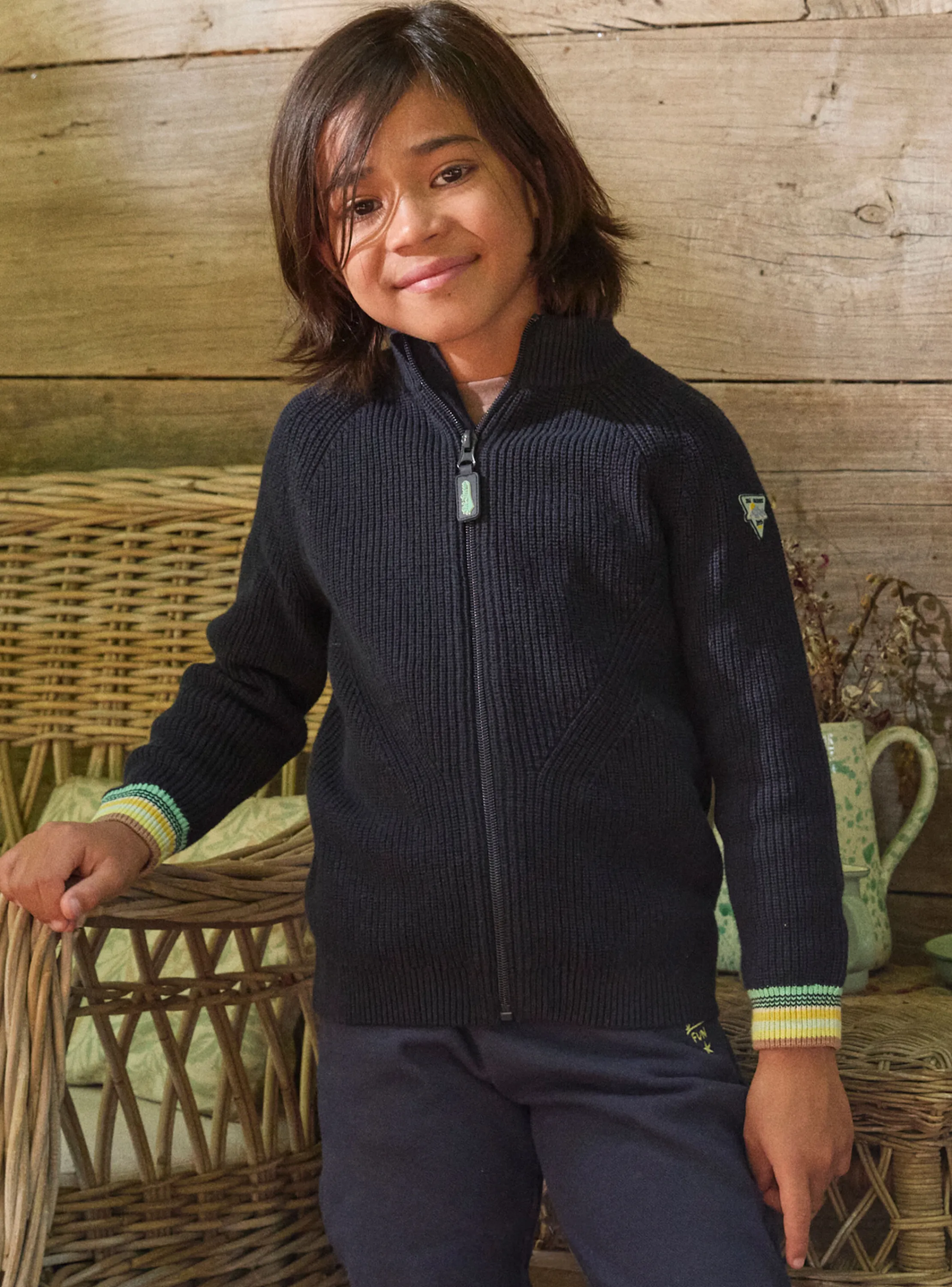 Shop Sergent Major Navy KIDS CARDIGAN
