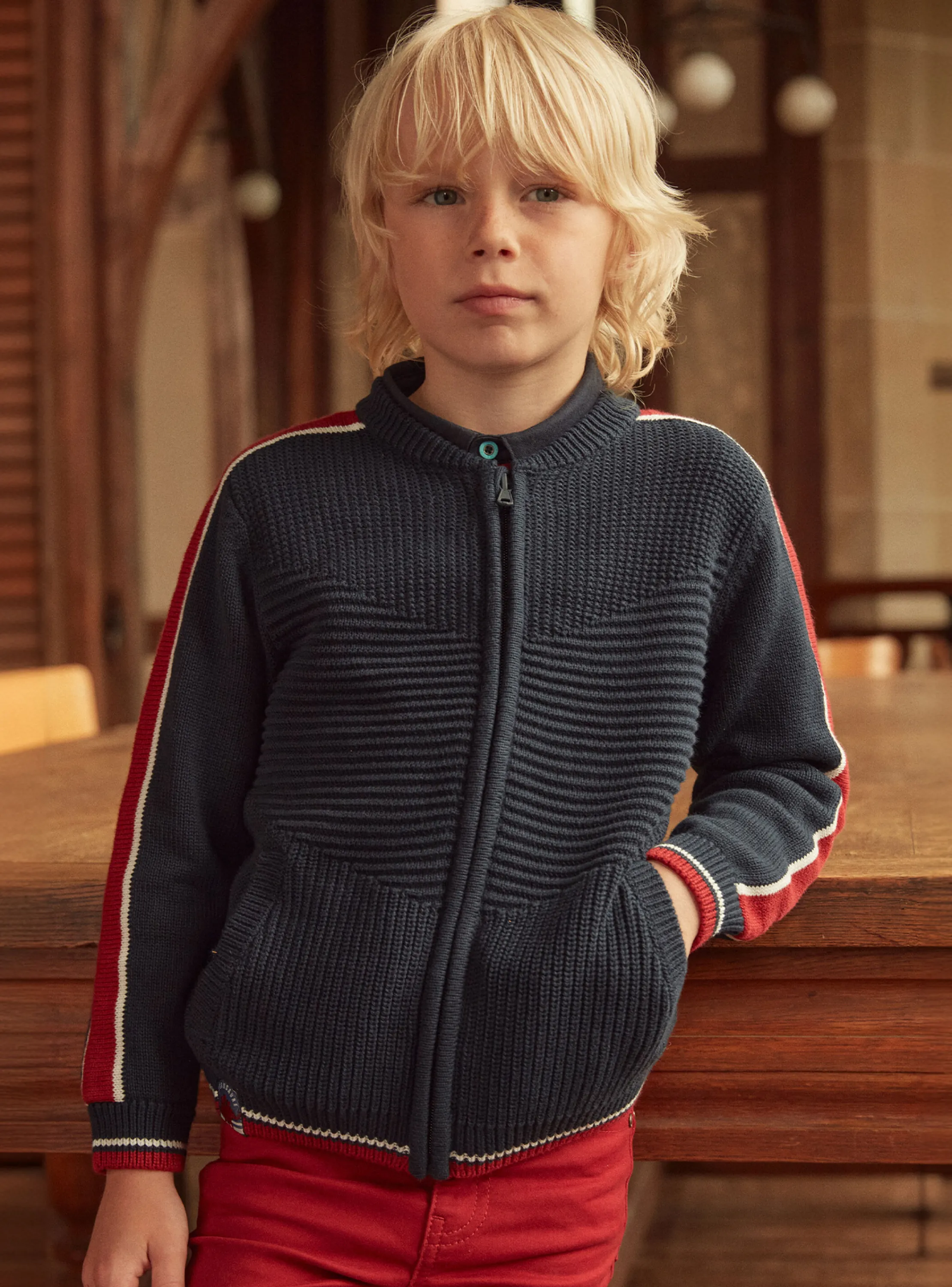 Fashion Sergent Major Navy KIDS CARDIGAN