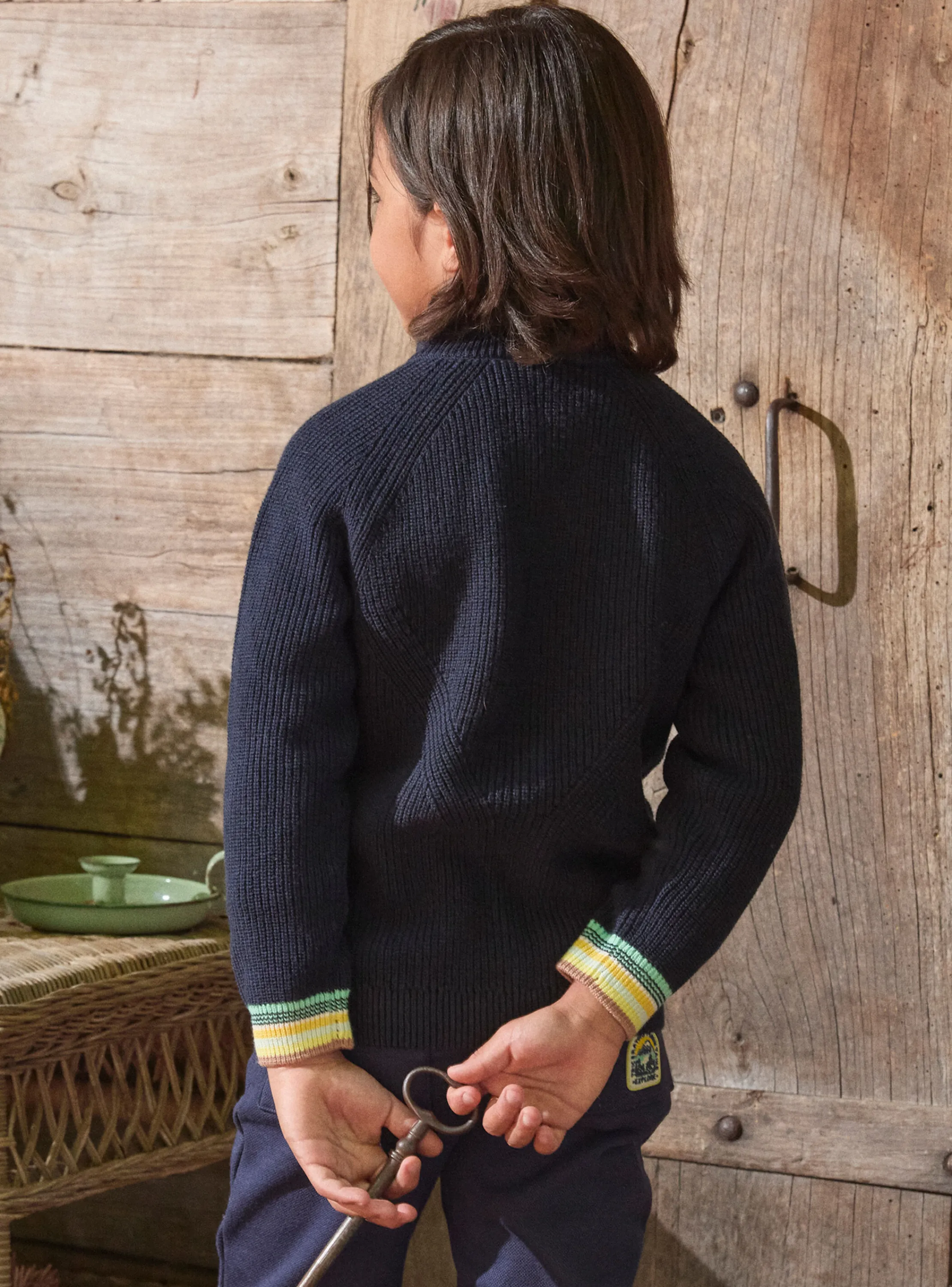Shop Sergent Major Navy KIDS CARDIGAN