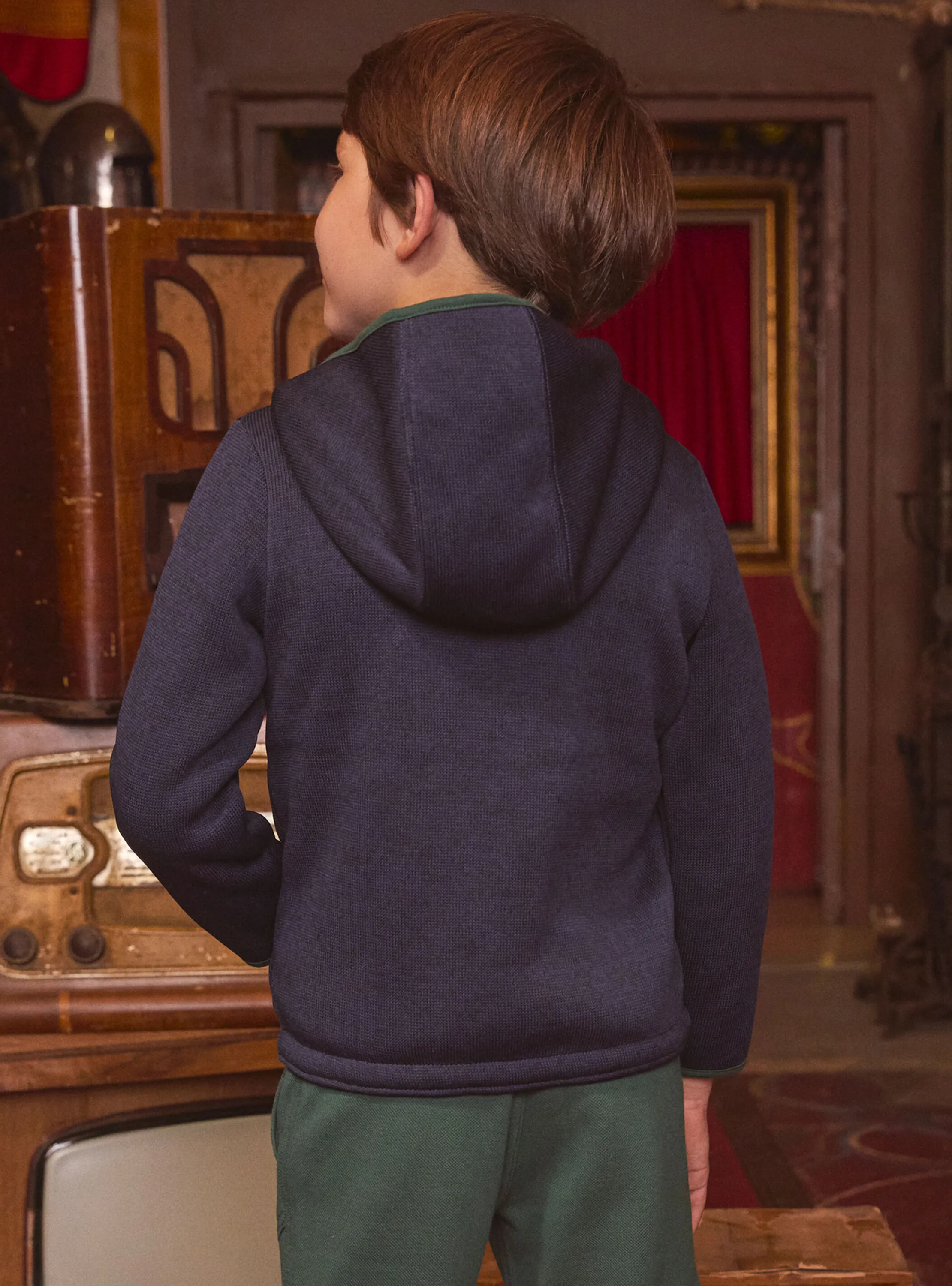 Flash Sale Sergent Major Navy KIDS CARDIGAN