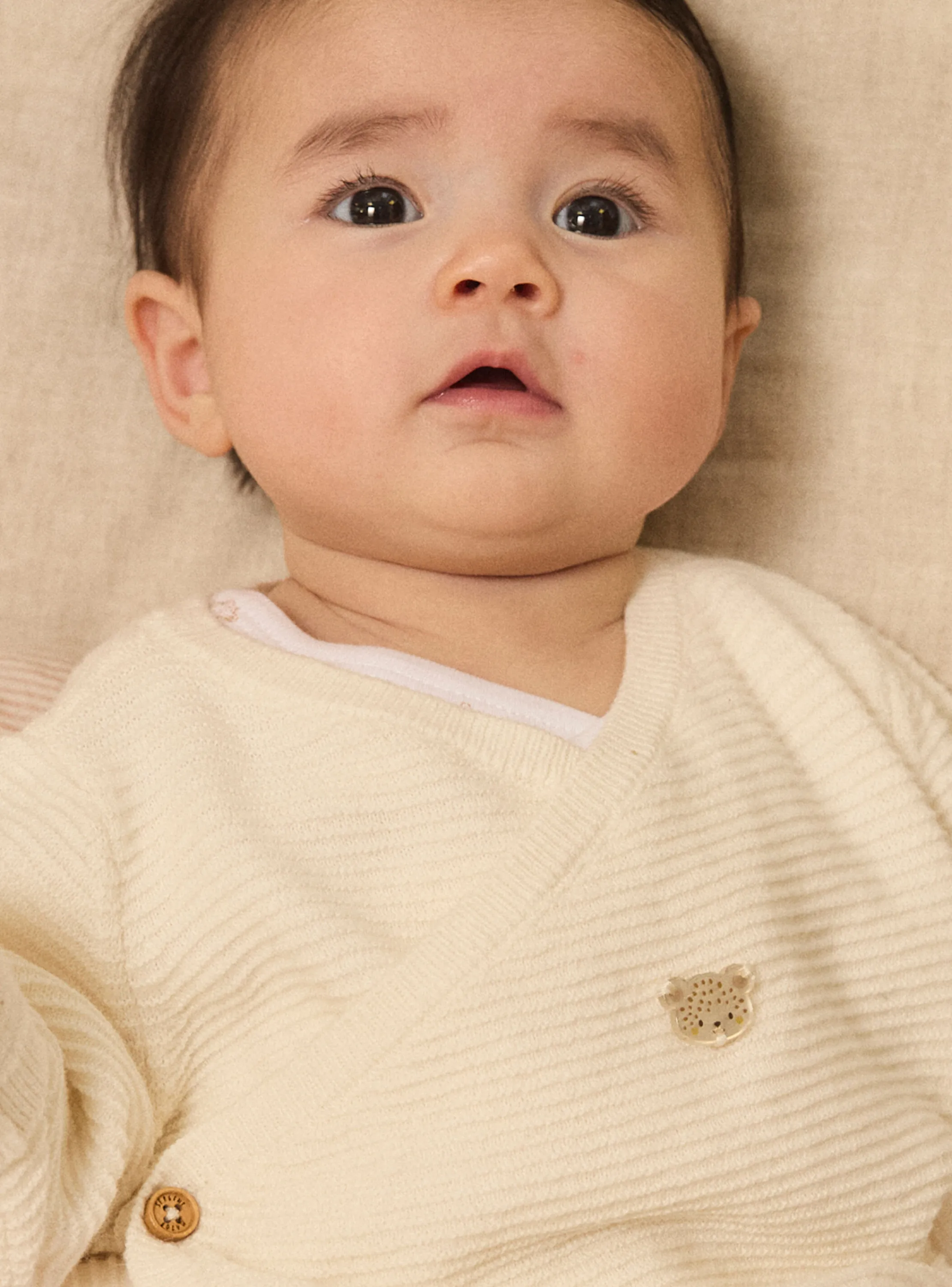 Fashion Sergent Major Off white KNITTED BABY CARDIGAN