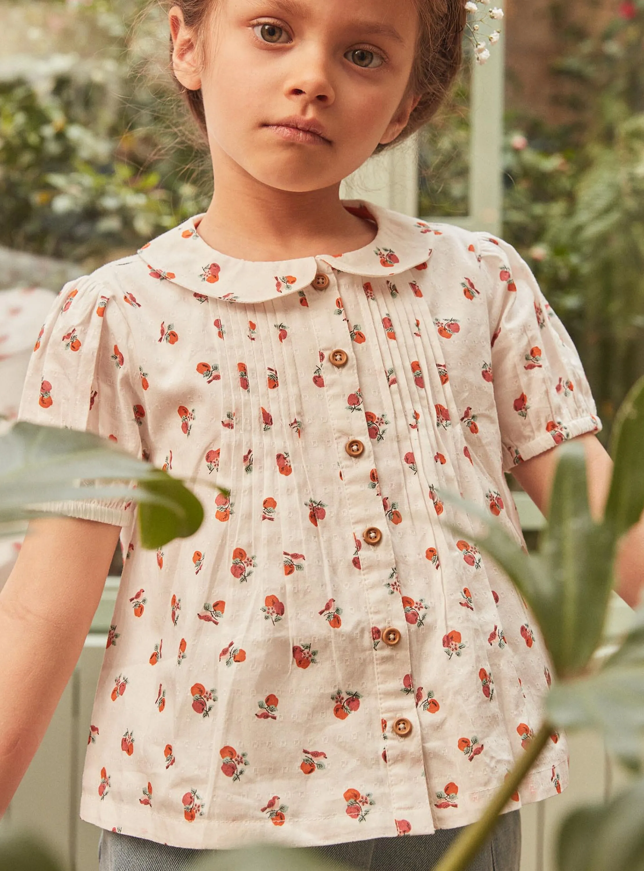 Hot Sergent Major Off-white blouse with fruit print