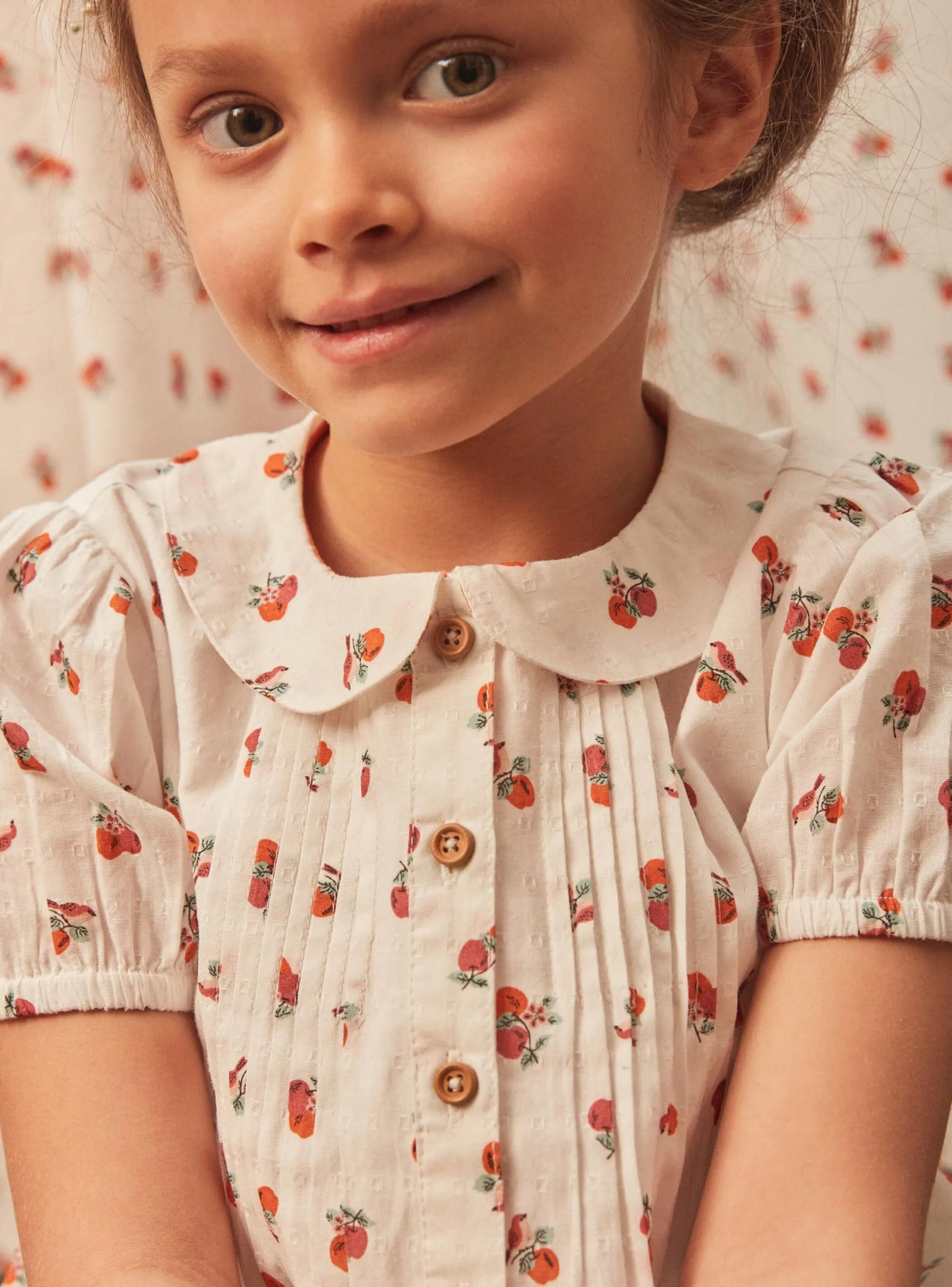 Hot Sergent Major Off-white blouse with fruit print