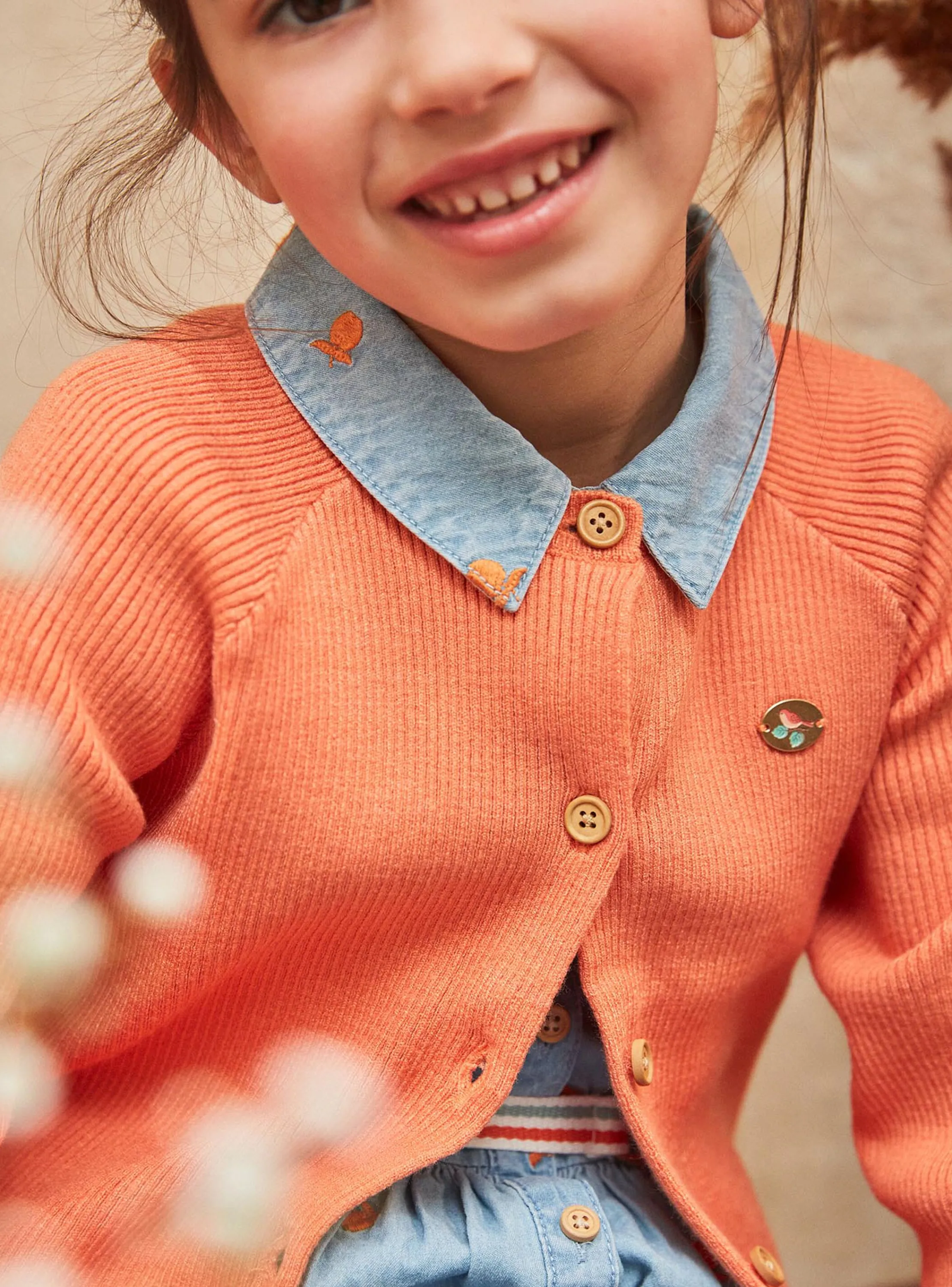 Clearance Sergent Major Orange knitted cardigan