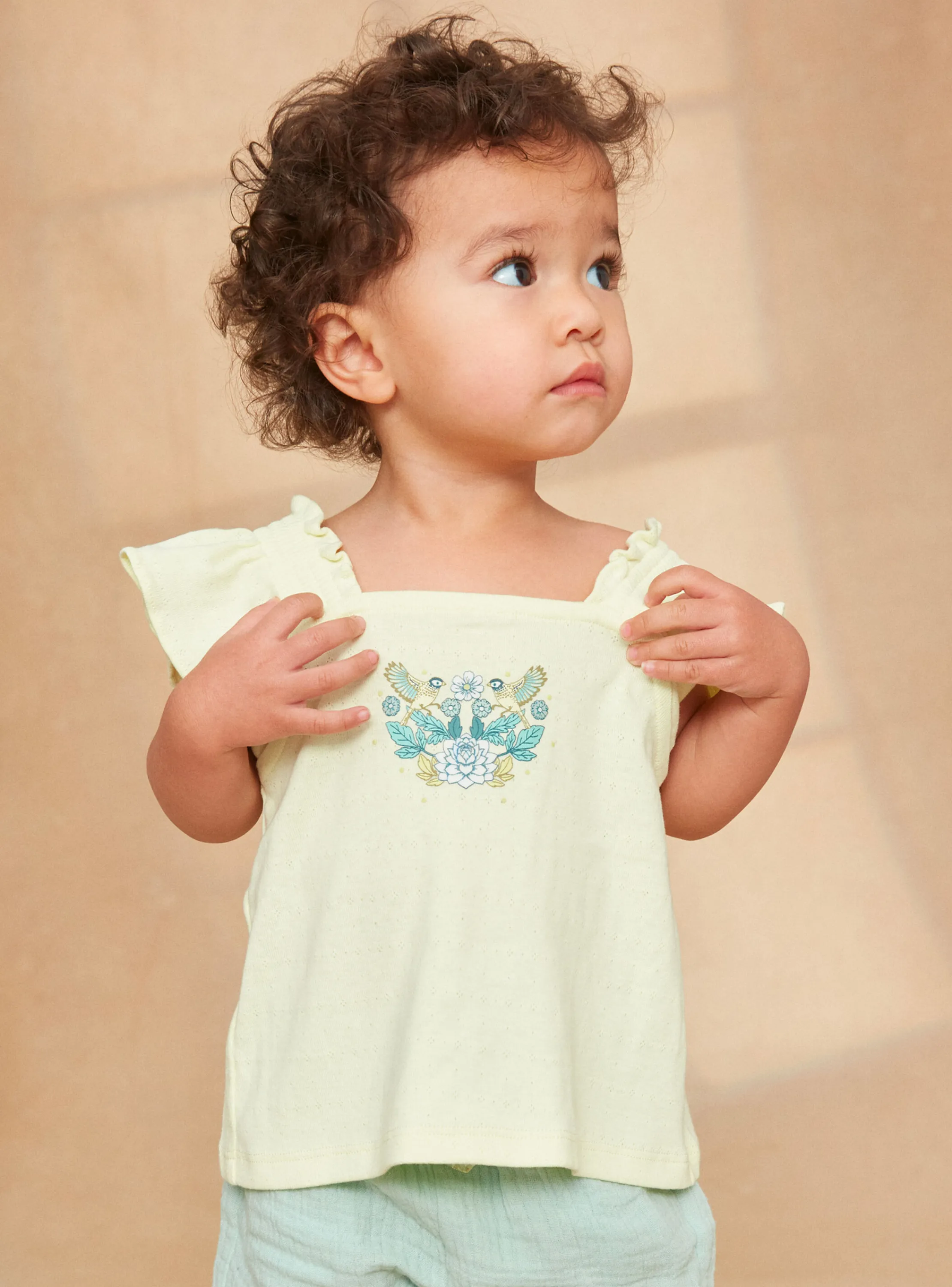 Cheap Sergent Major Pale yellow TEE SHIRT