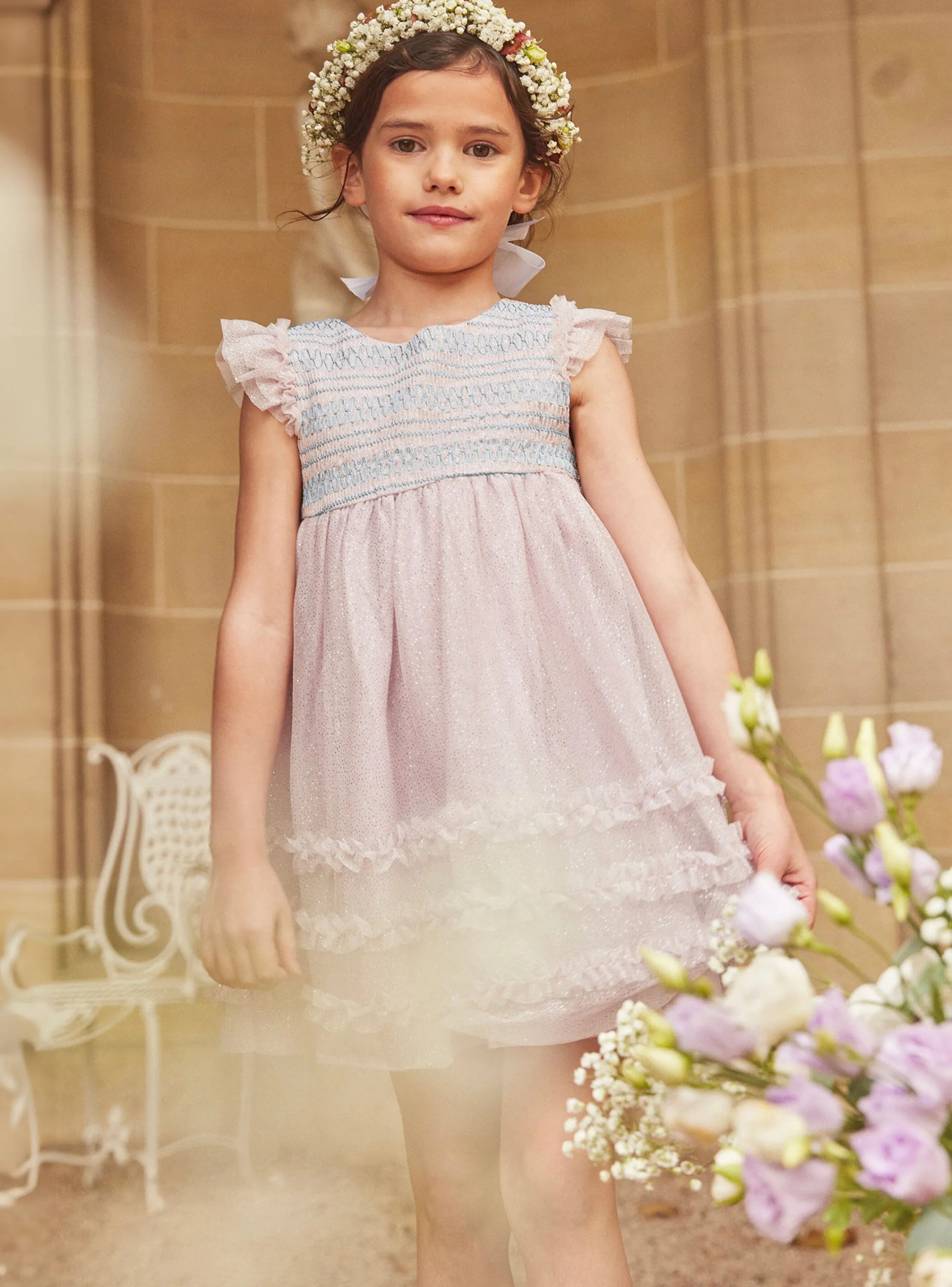 New Sergent Major Parma violet tulle dress