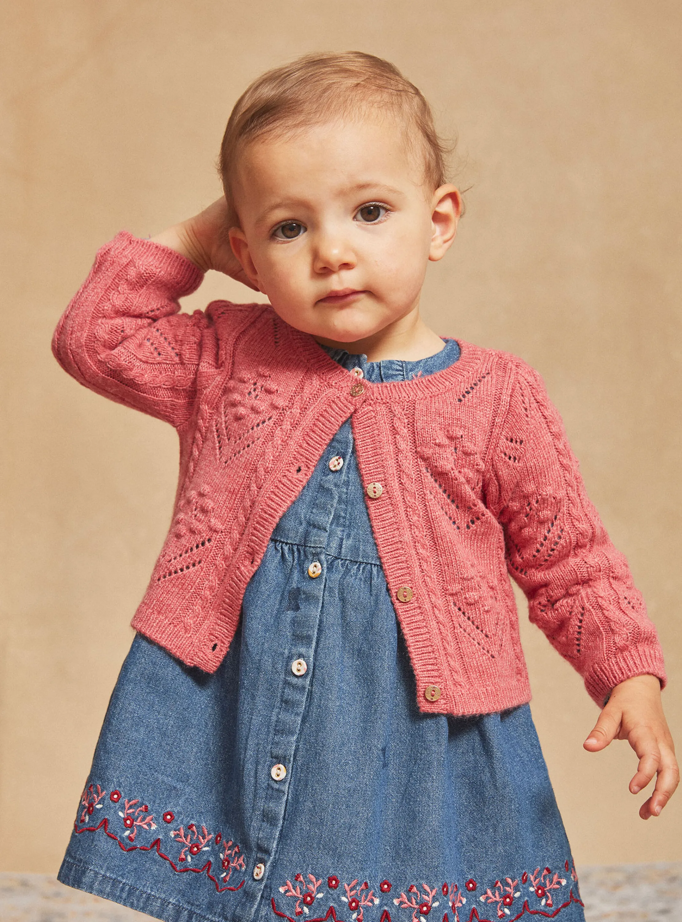 Sale Sergent Major Passion pink openwork cardigan