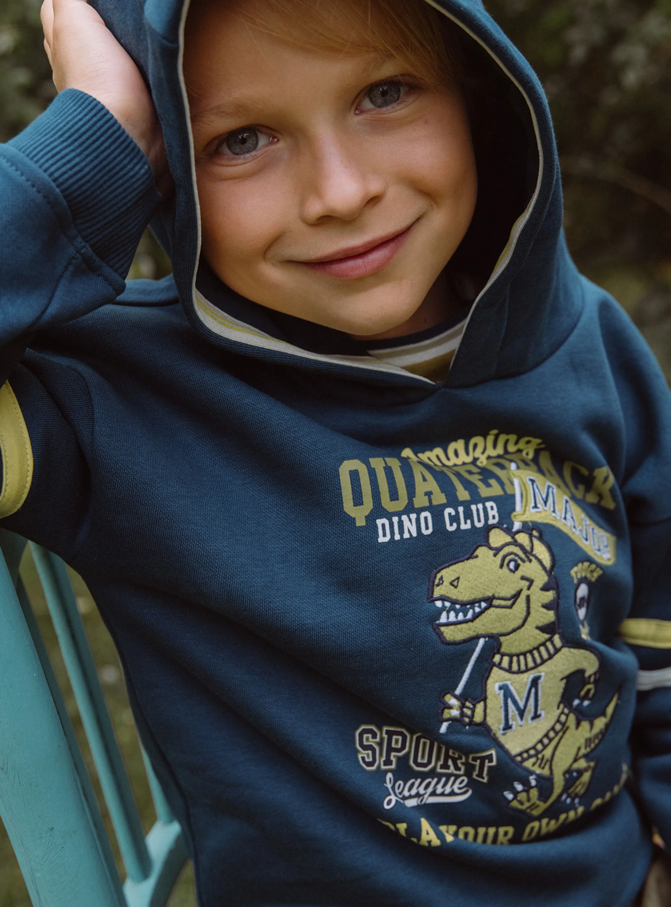 Clearance Sergent Major Petrol blue and yellow hoodie