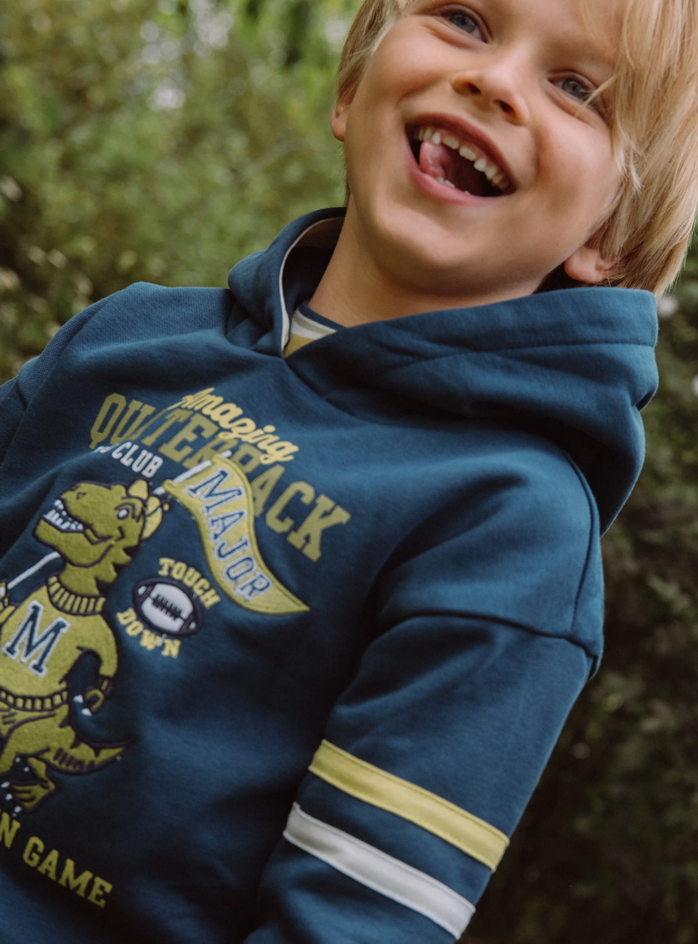 Clearance Sergent Major Petrol blue and yellow hoodie