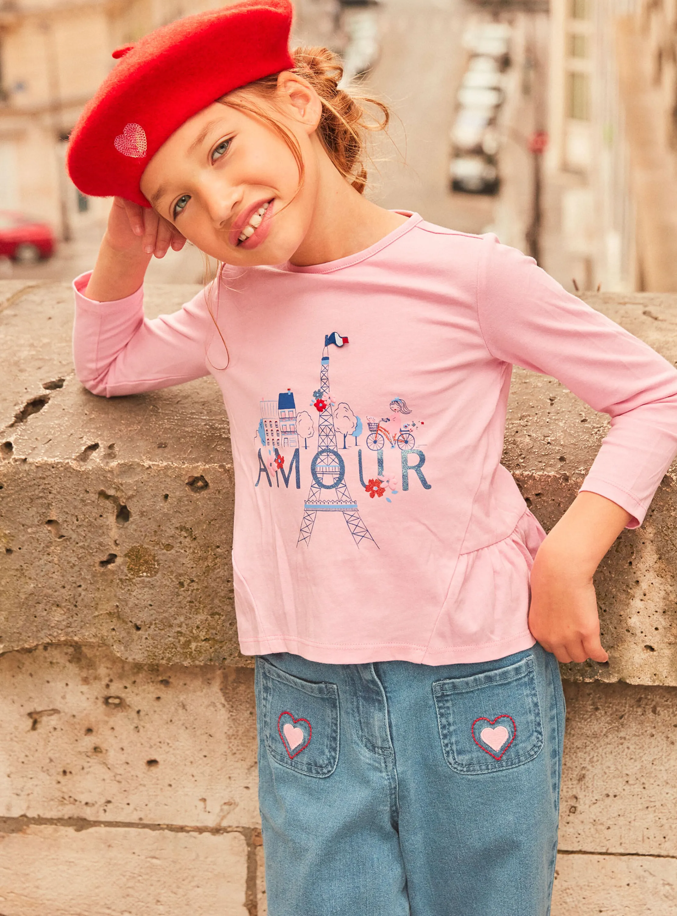 Discount Sergent Major Pink barbapapa T-shirt with ruffles