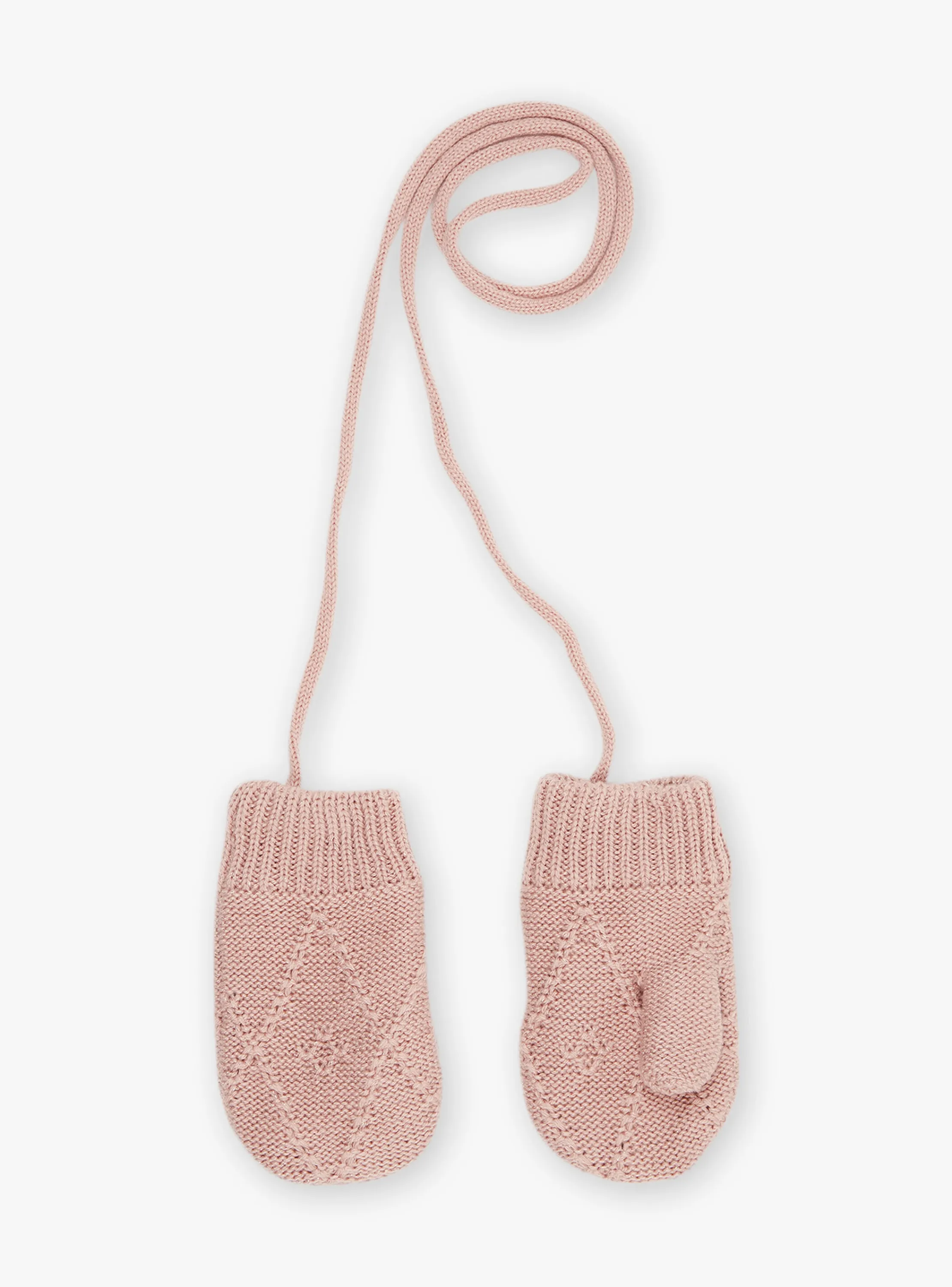 Cheap Sergent Major Pink cable knit mittens