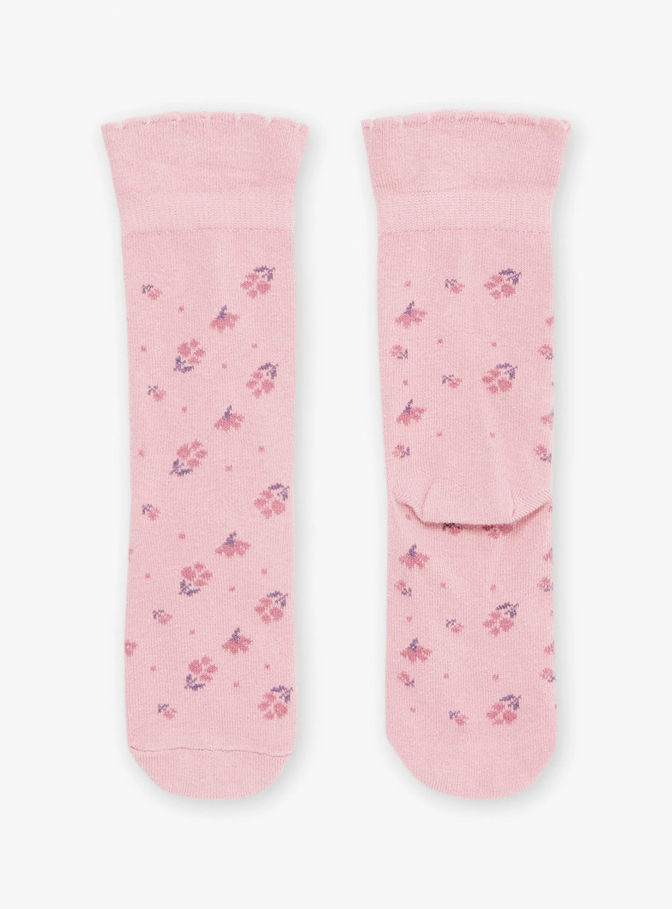 Shop Sergent Major Pink floral-print socks