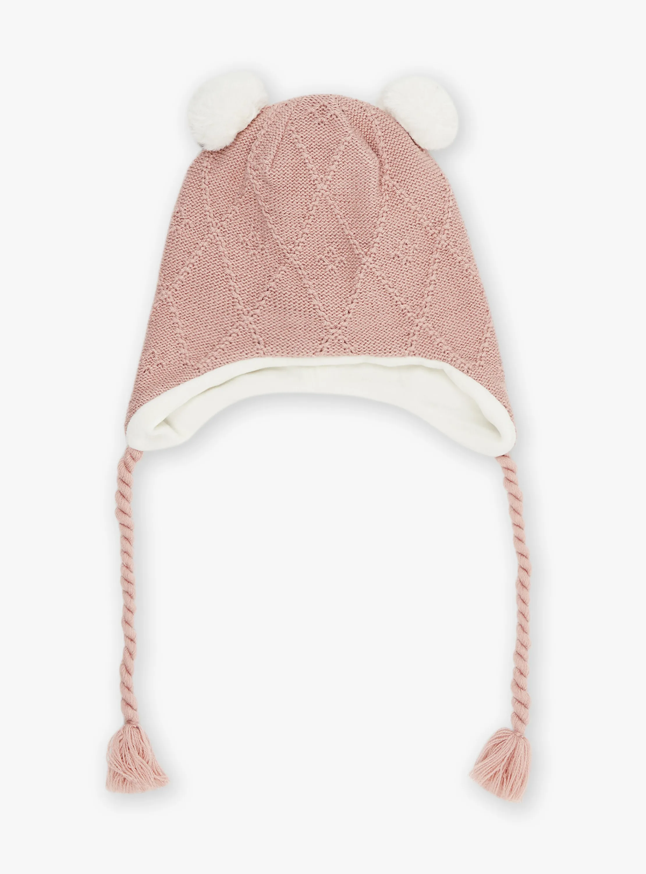 Best Sale Sergent Major Pink hat in cable knit