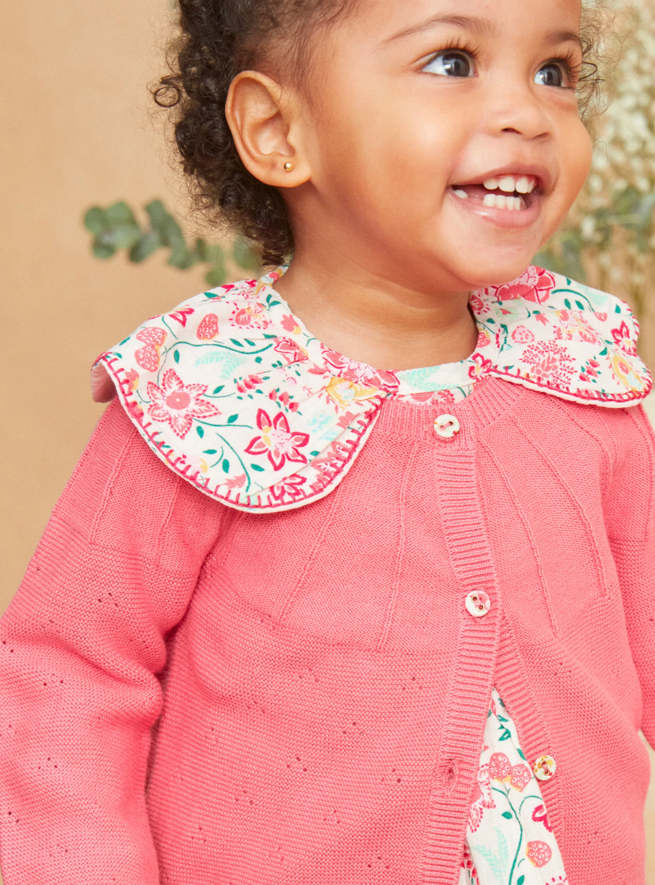 Store Sergent Major Pink knitted cardigan