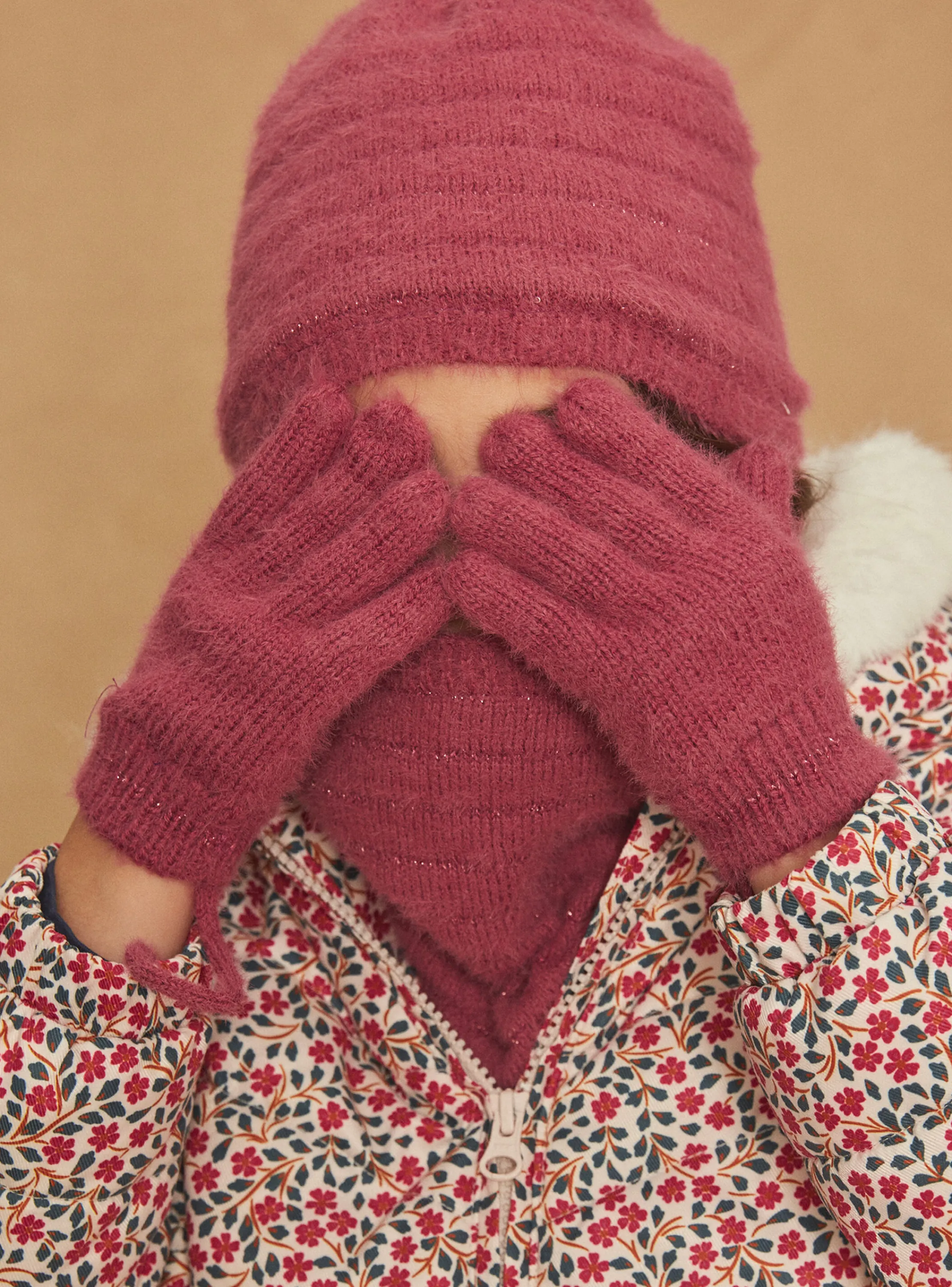 Clearance Sergent Major Pink knitted gloves