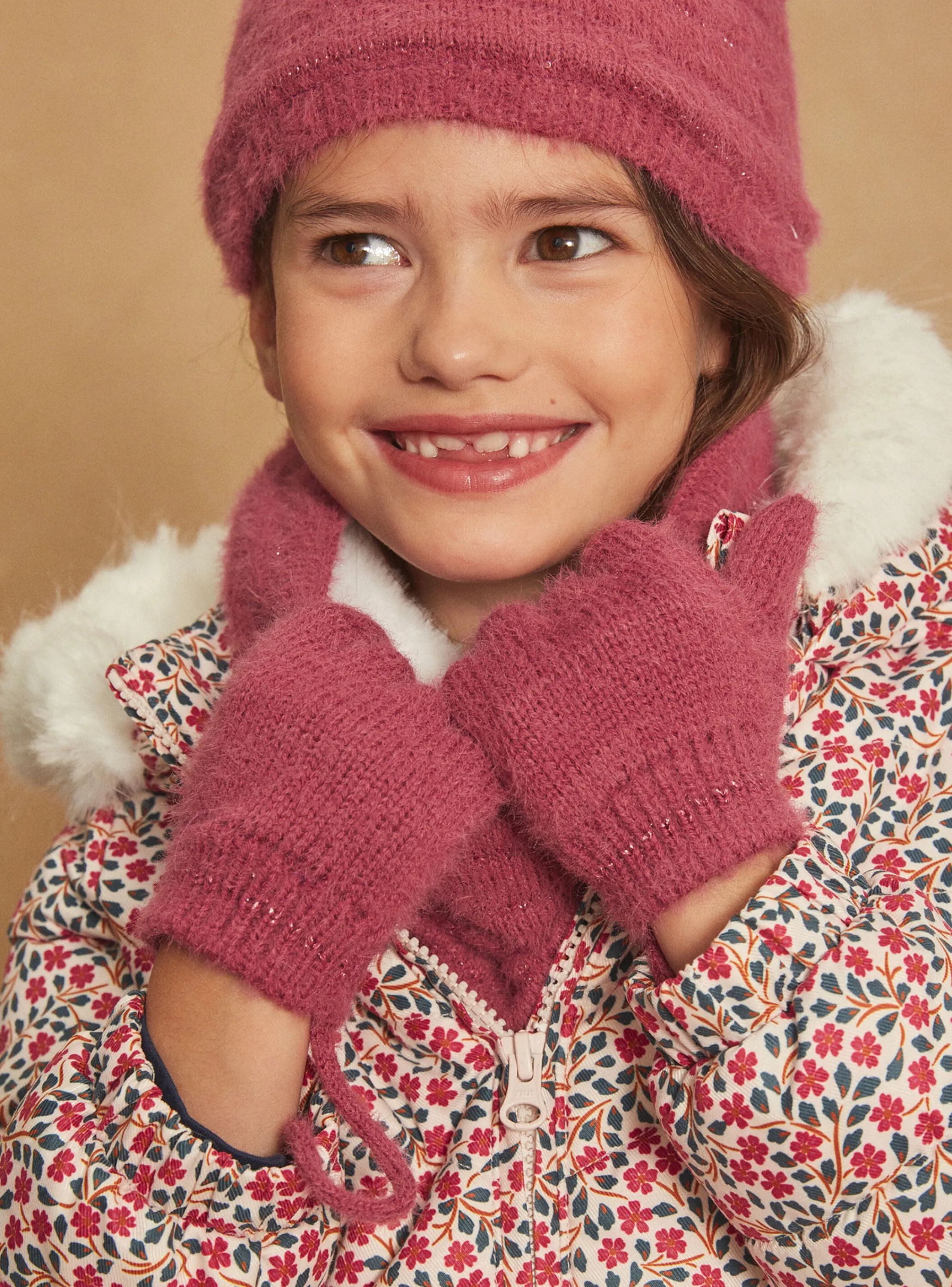 Clearance Sergent Major Pink knitted gloves