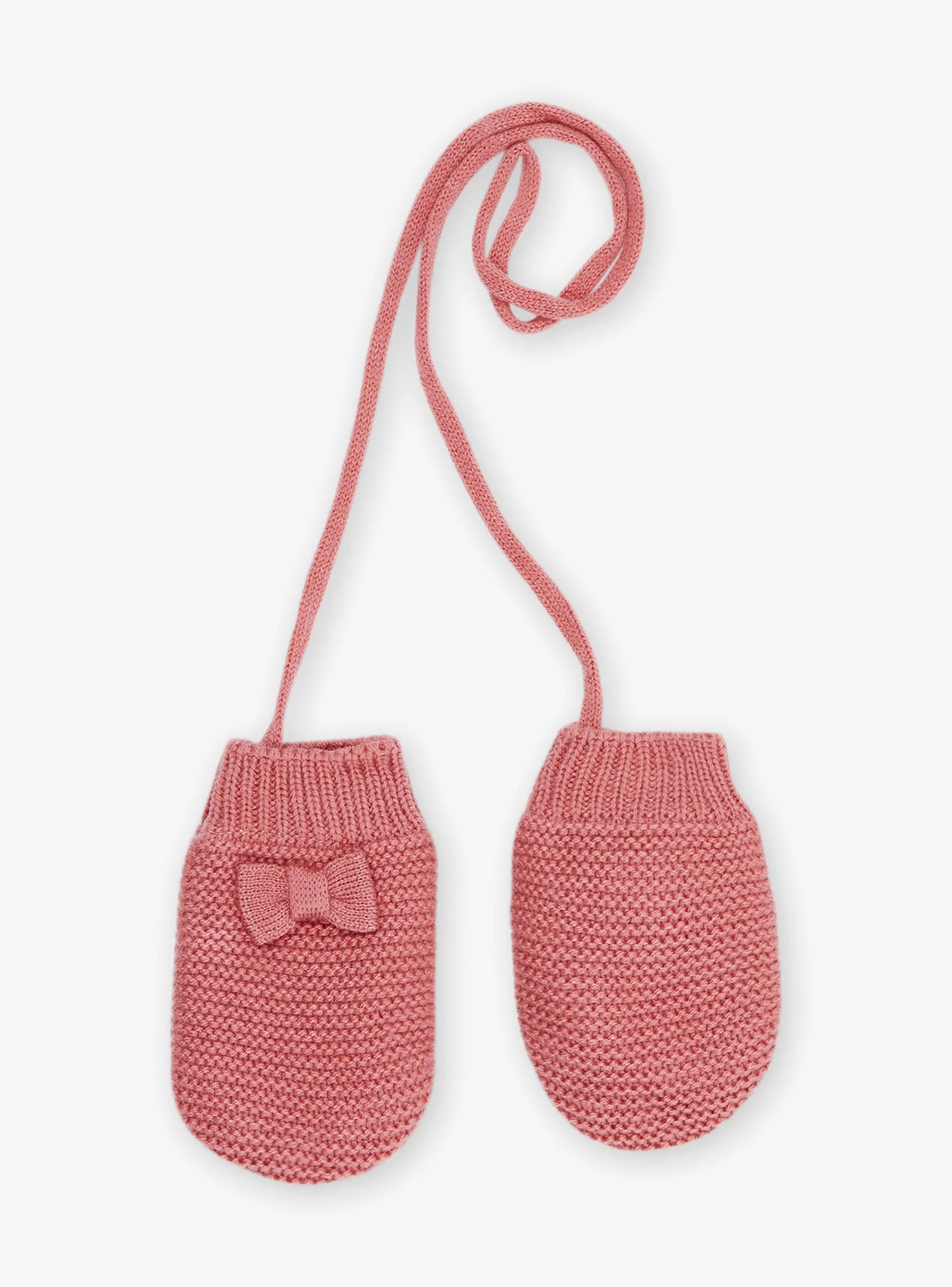 Shop Sergent Major Pink knitted mittens