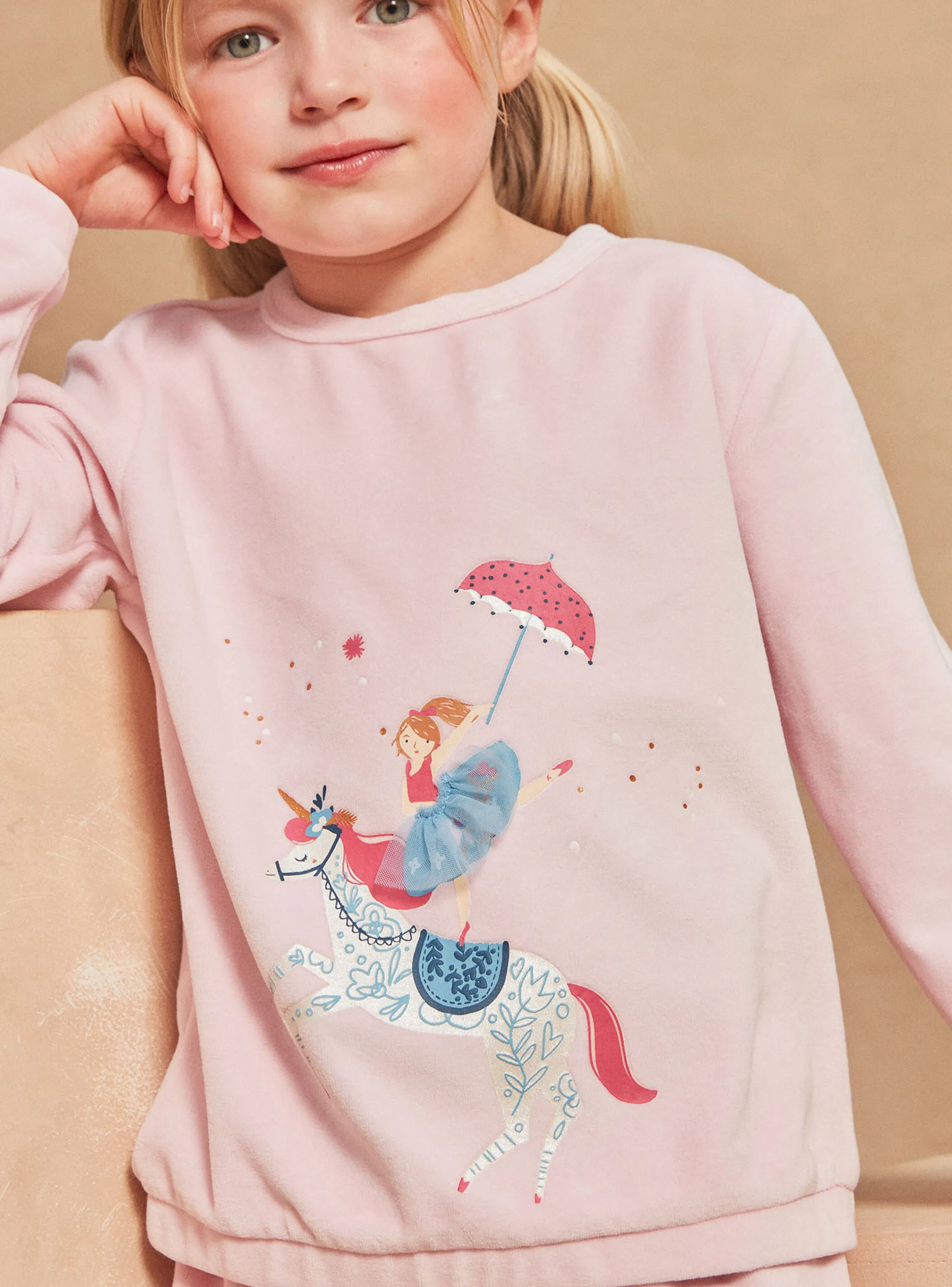 Store Sergent Major Pink velvet pyjamas
