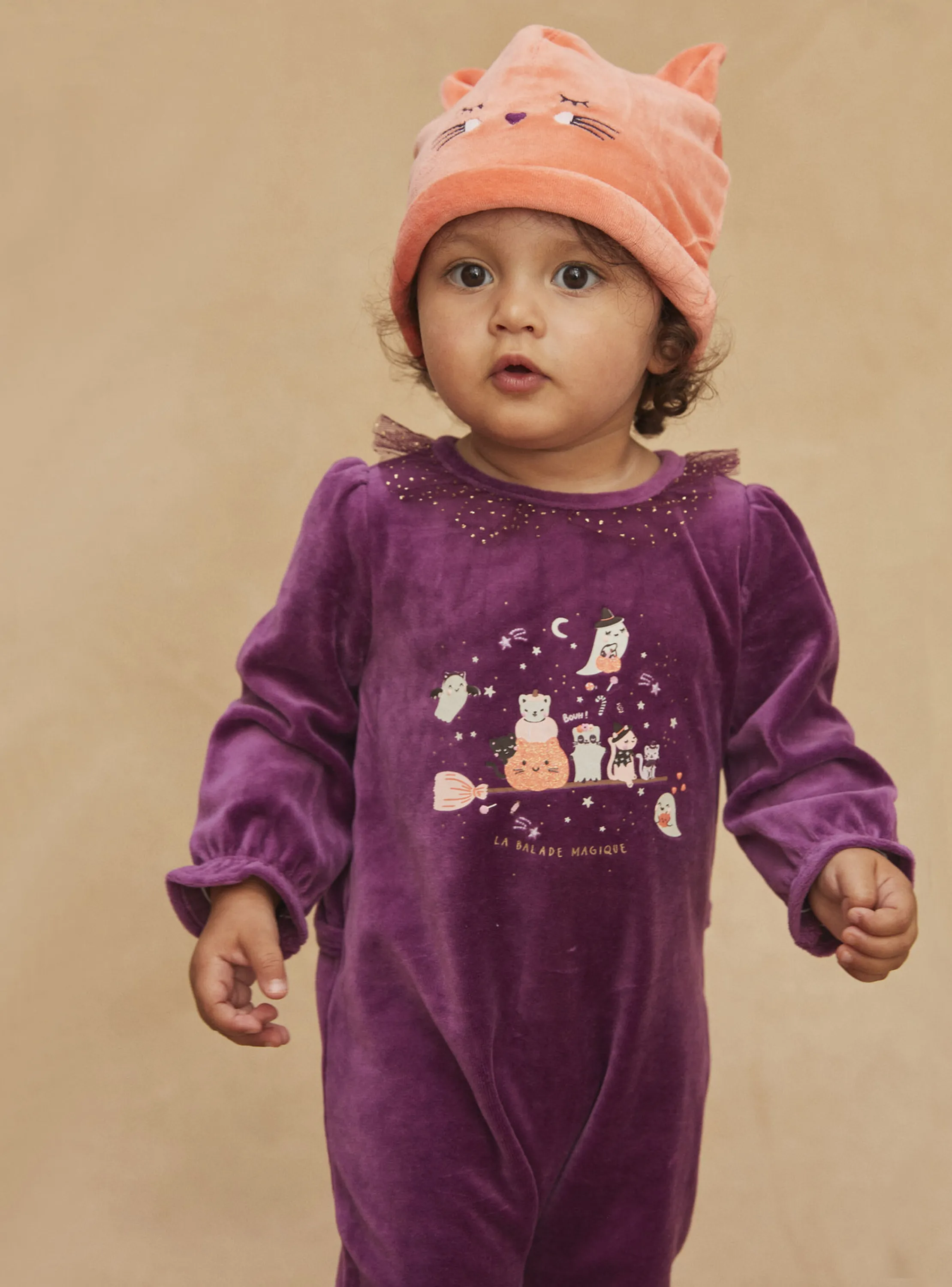Discount Sergent Major Purple velvet pyjamas and cap