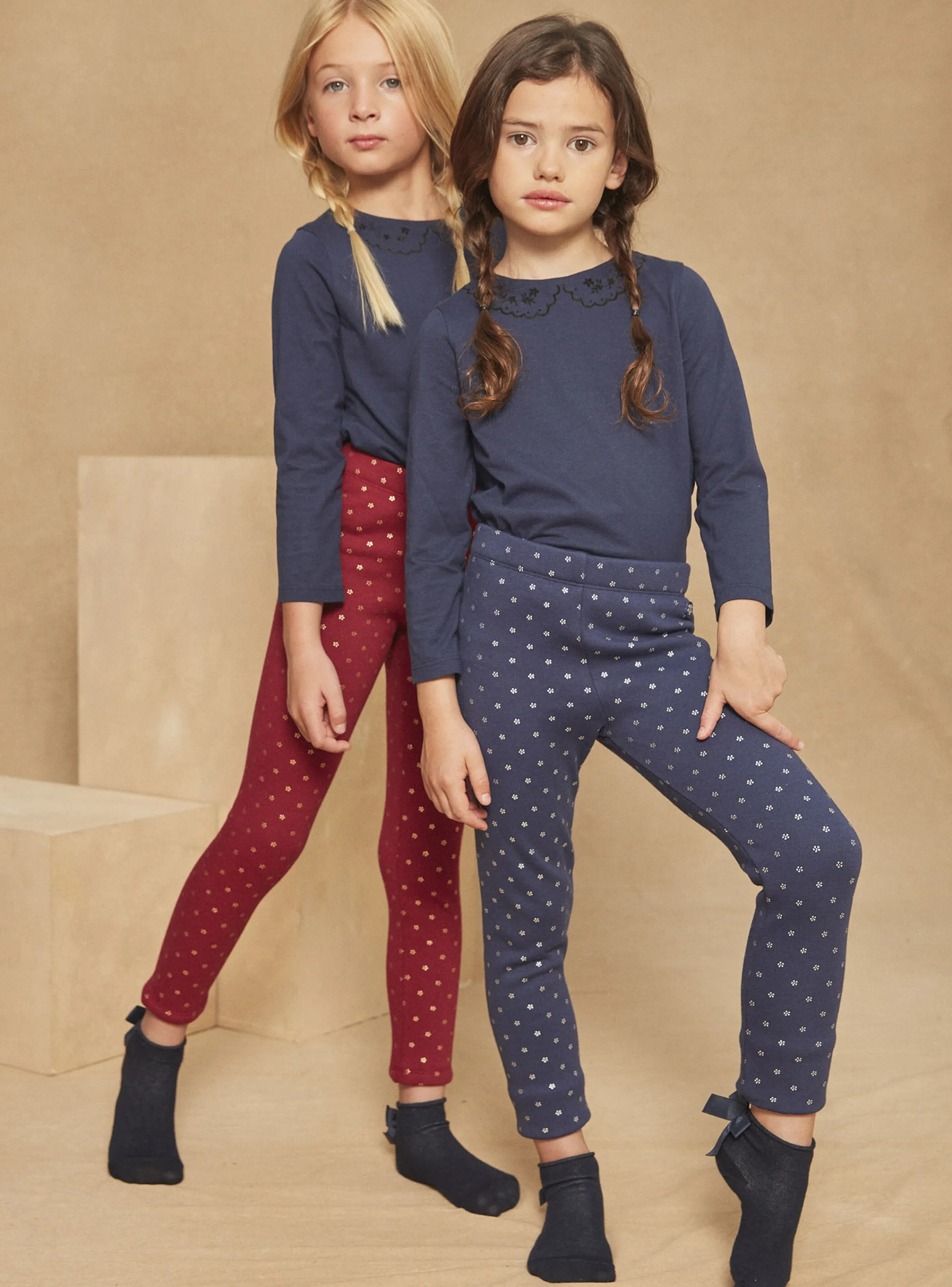 Store Sergent Major 2 red and navy blue leggings