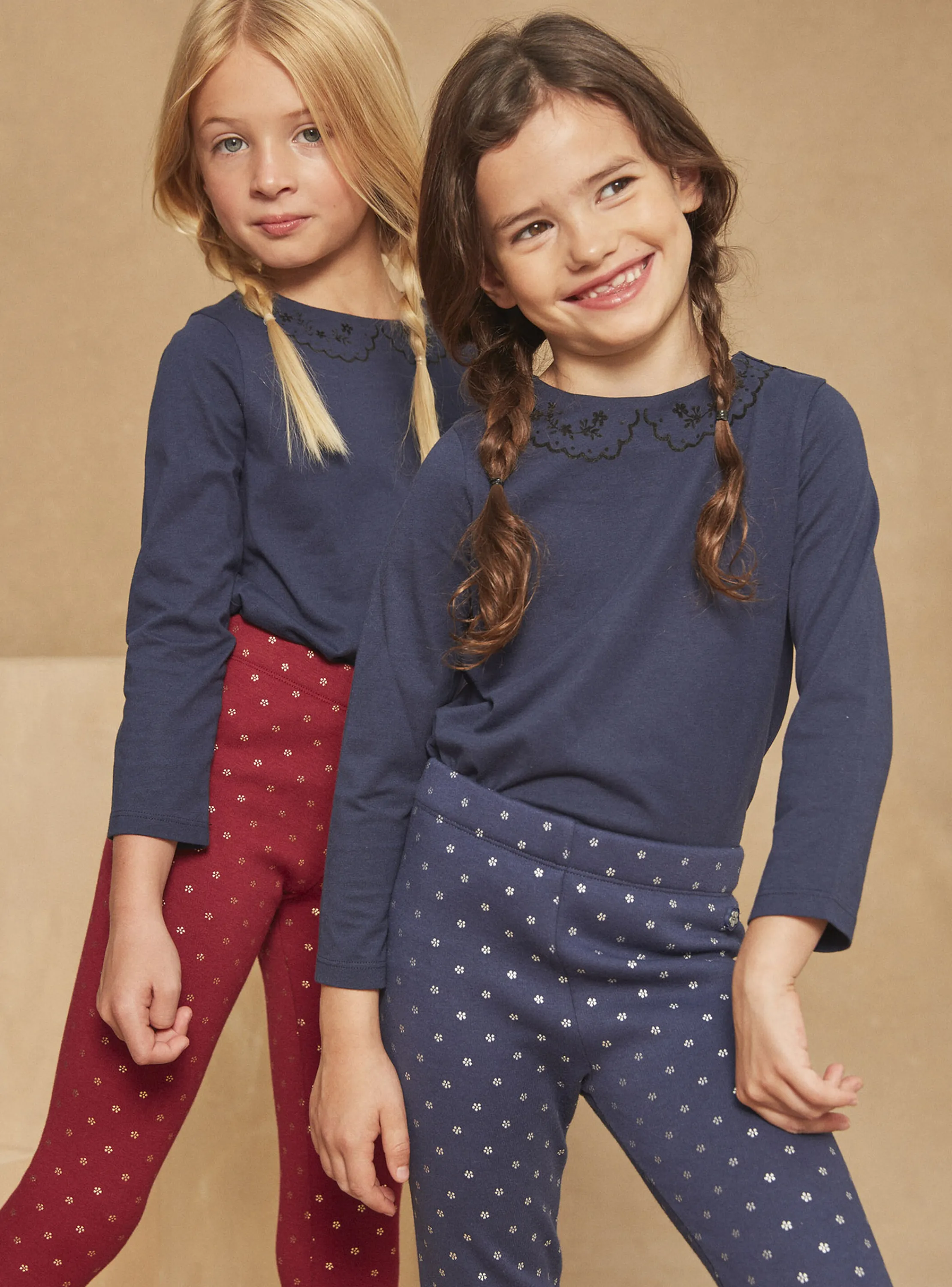 Store Sergent Major 2 red and navy blue leggings