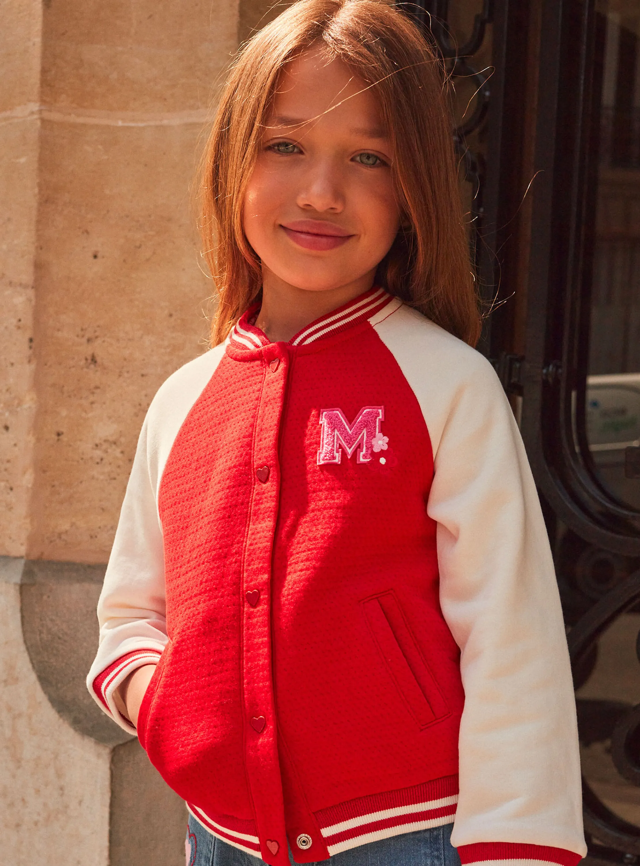 Online Sergent Major Red and white tubic teddy