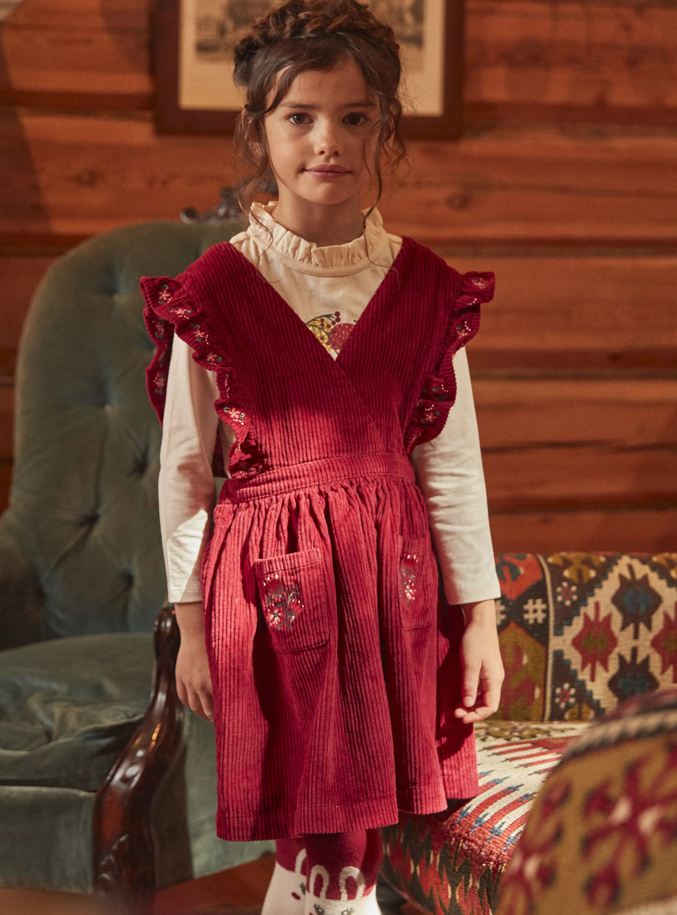 Flash Sale Sergent Major Red corduroy dress