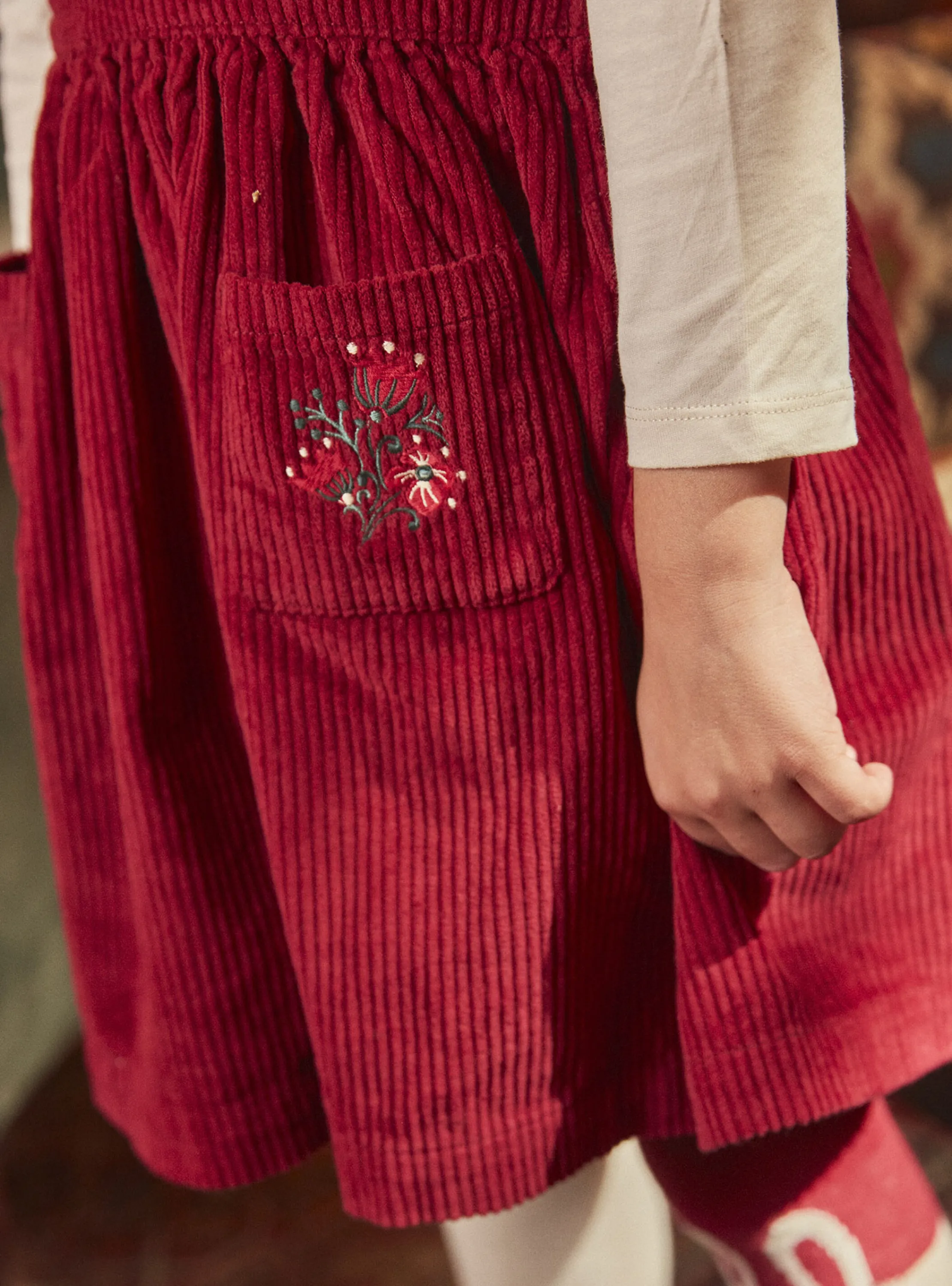 Flash Sale Sergent Major Red corduroy dress