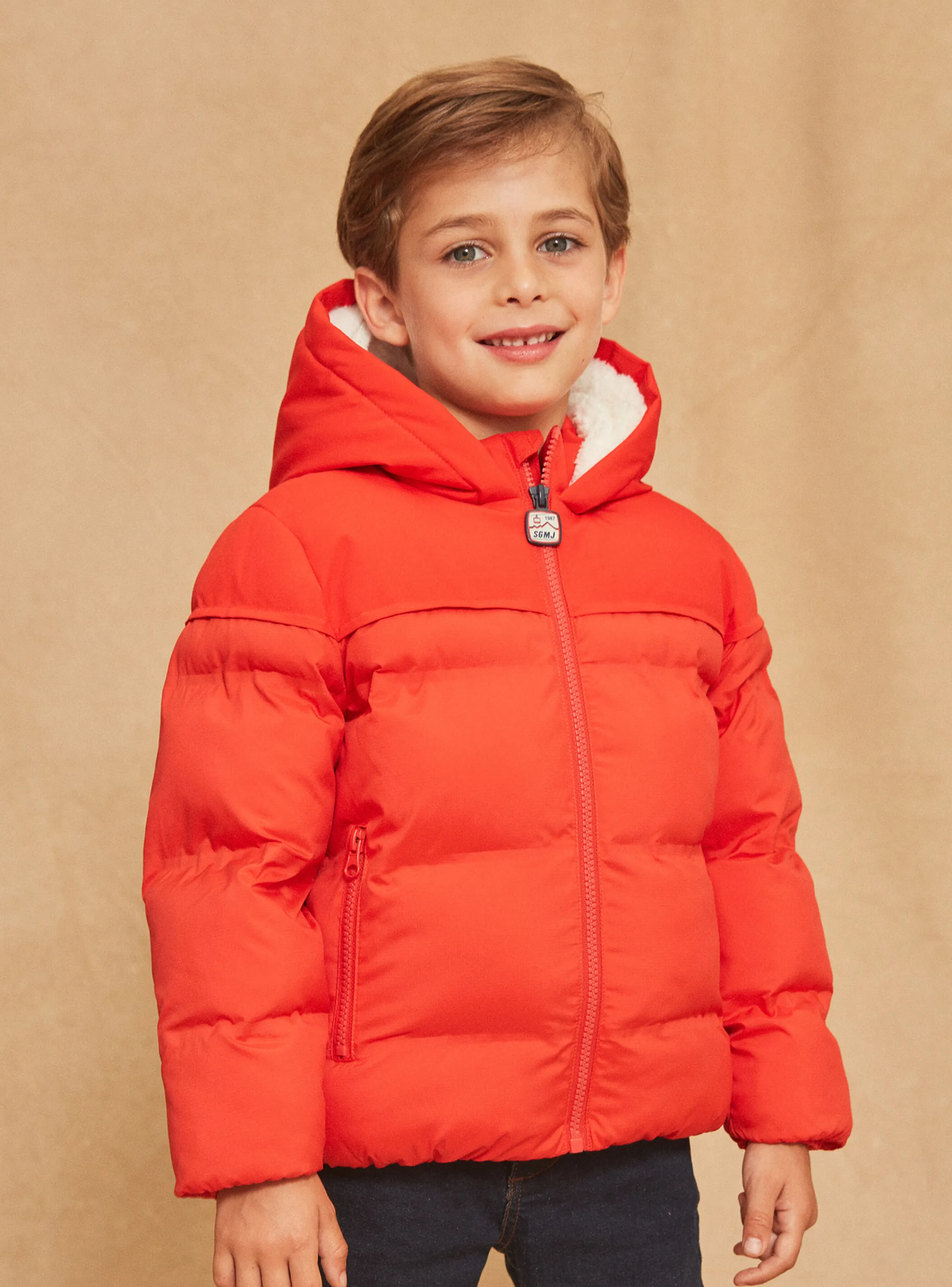 Fashion Sergent Major Red down jacket with hood