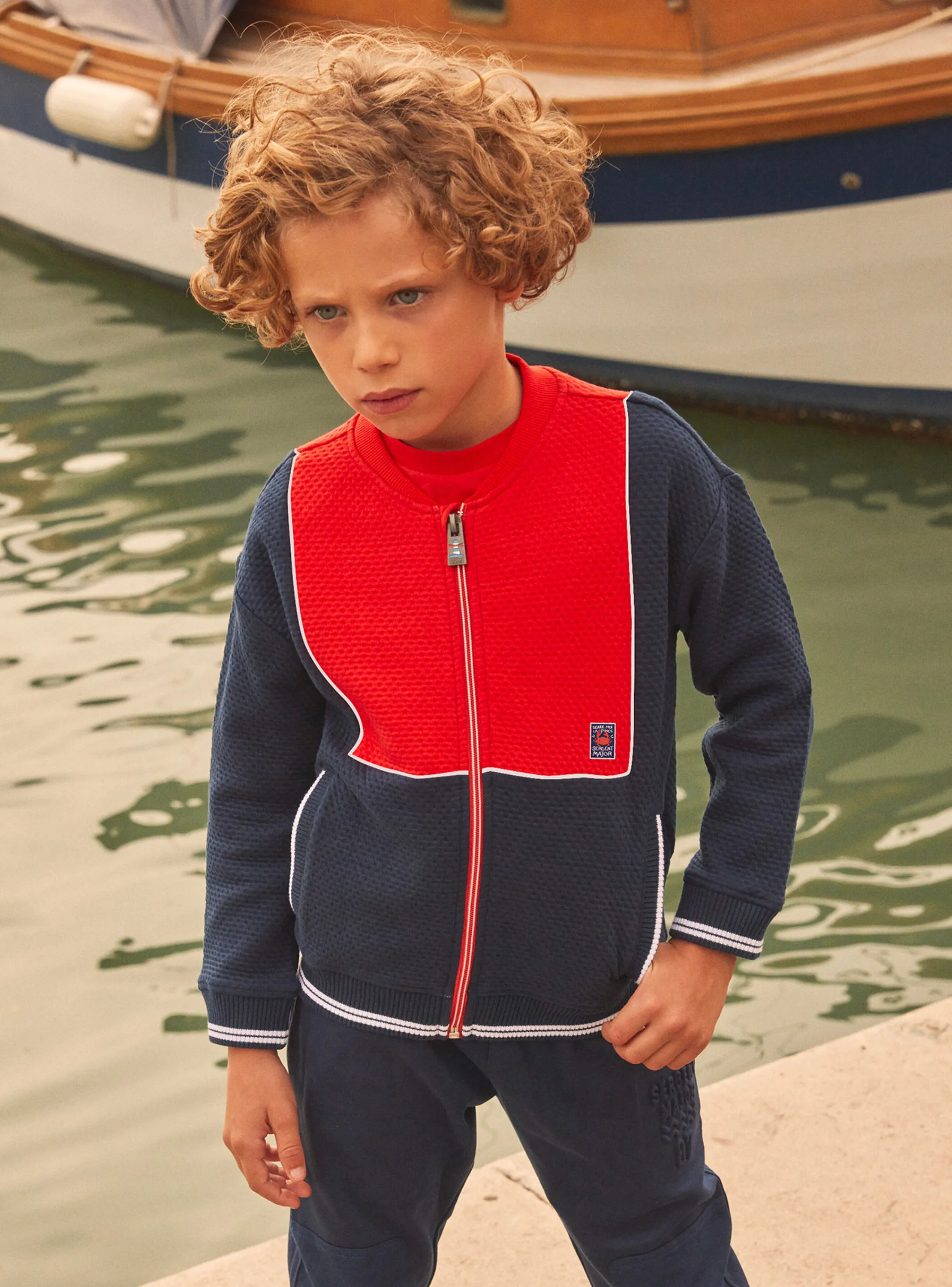 Discount Sergent Major Red KIDS CARDIGAN