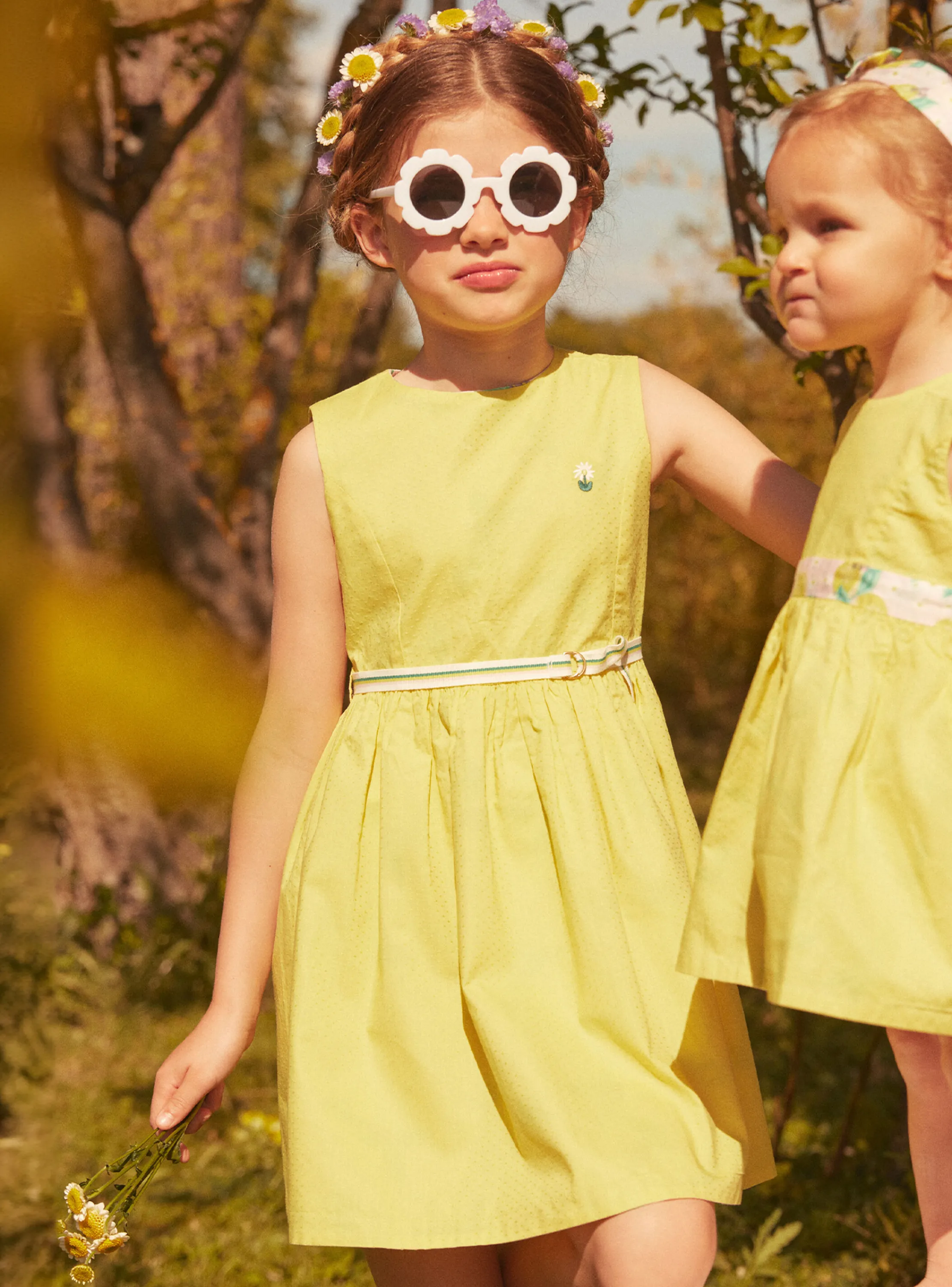 Best Sale Sergent Major Reversible yellow dress in cotton satin