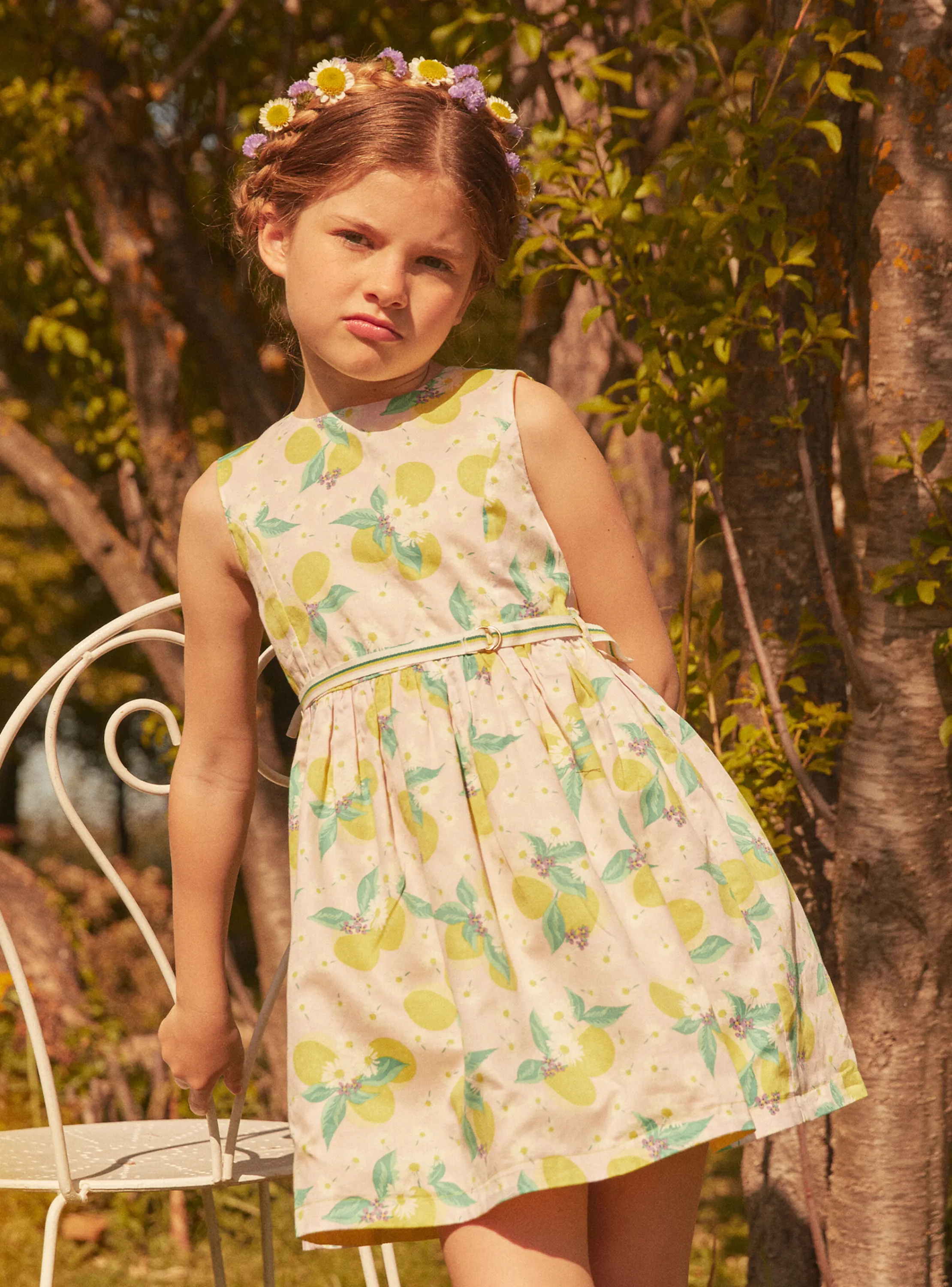 Best Sale Sergent Major Reversible yellow dress in cotton satin