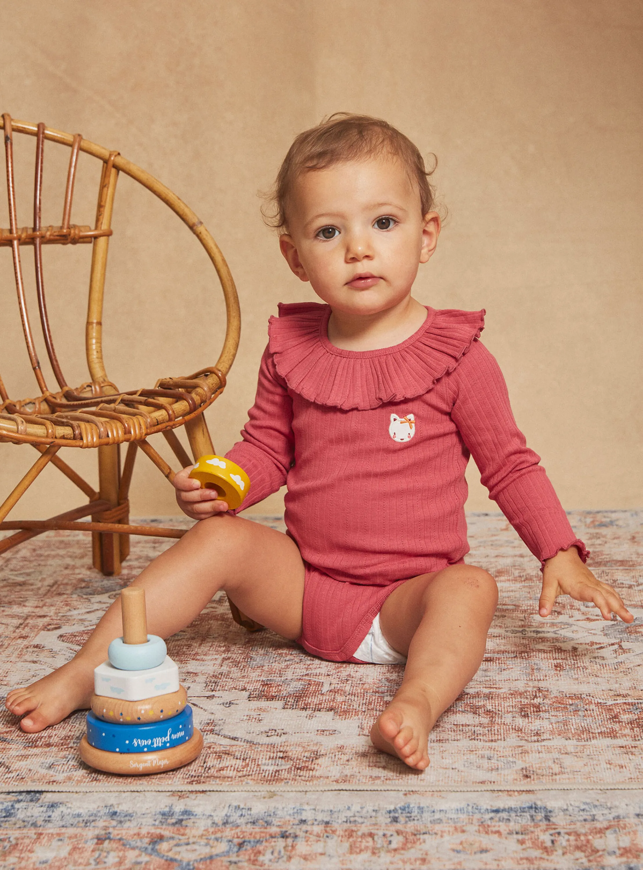 Best Sergent Major Ribbed-effect passion pink bodysuit