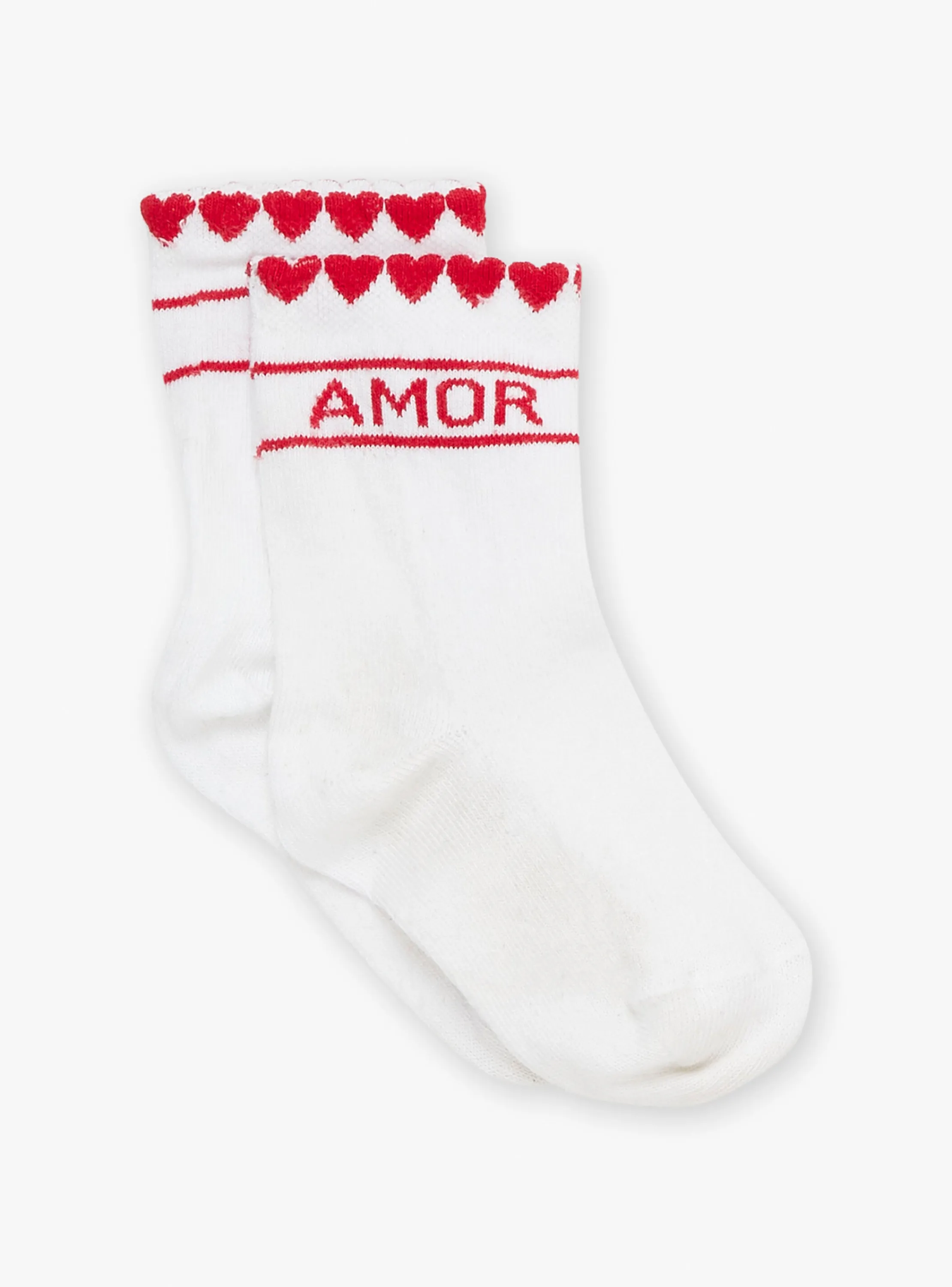 New Sergent Major Set of 3 pairs of red, pink and ecru socks